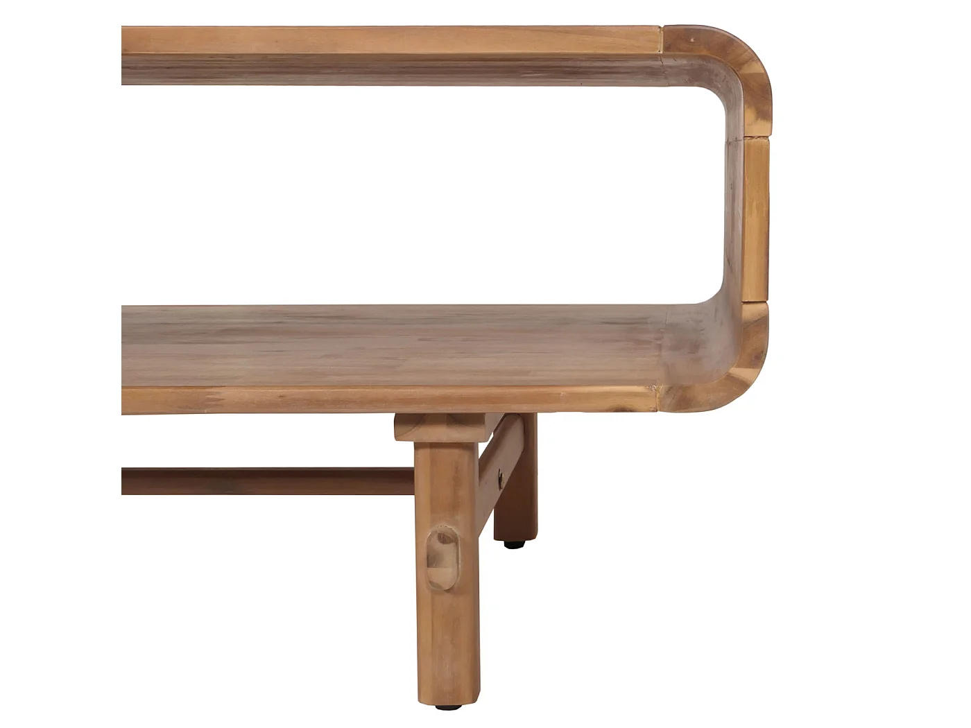 Couchtisch MCW-M47, Wohnzimmertisch Beistelltisch Sofatisch, Schublade, Akazie Massiv-Holz gebeizt 44x125x60cm 25kg
