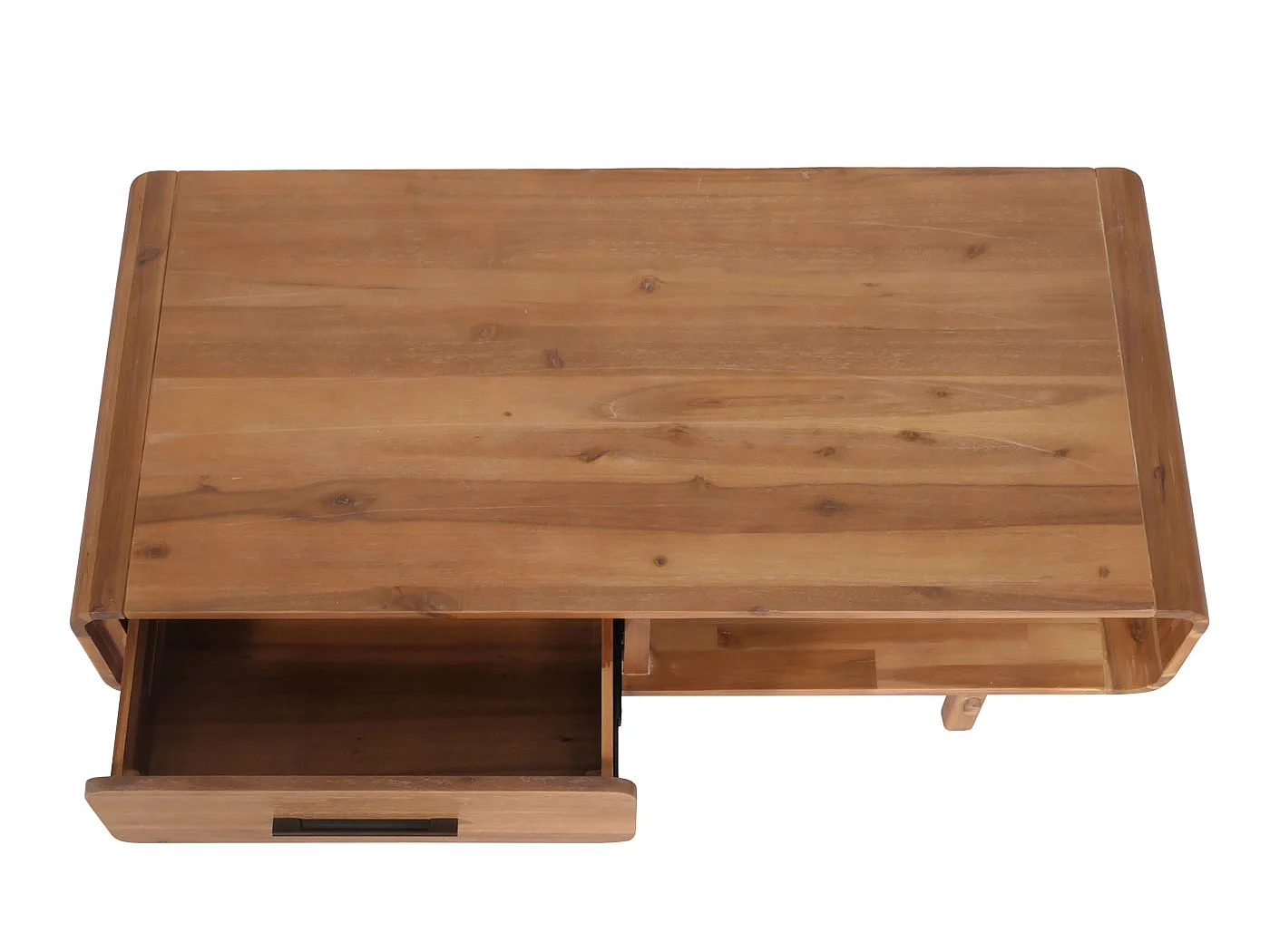 Couchtisch MCW-M47, Wohnzimmertisch Beistelltisch Sofatisch, Schublade, Akazie Massiv-Holz gebeizt 44x125x60cm 25kg