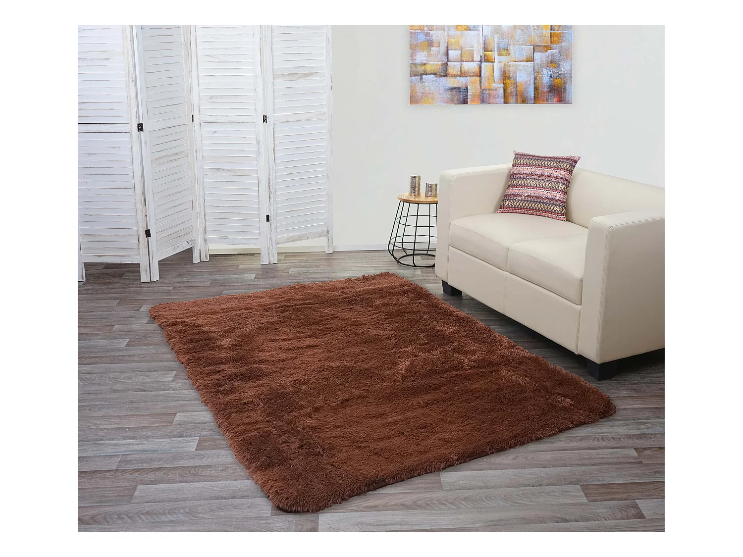 Tapis MCW-F69,  marron foncé