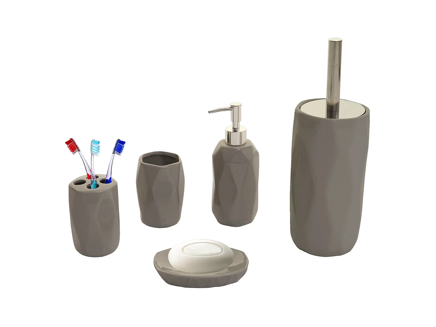 Set de bain 5 pièces MCW-H88,  gris