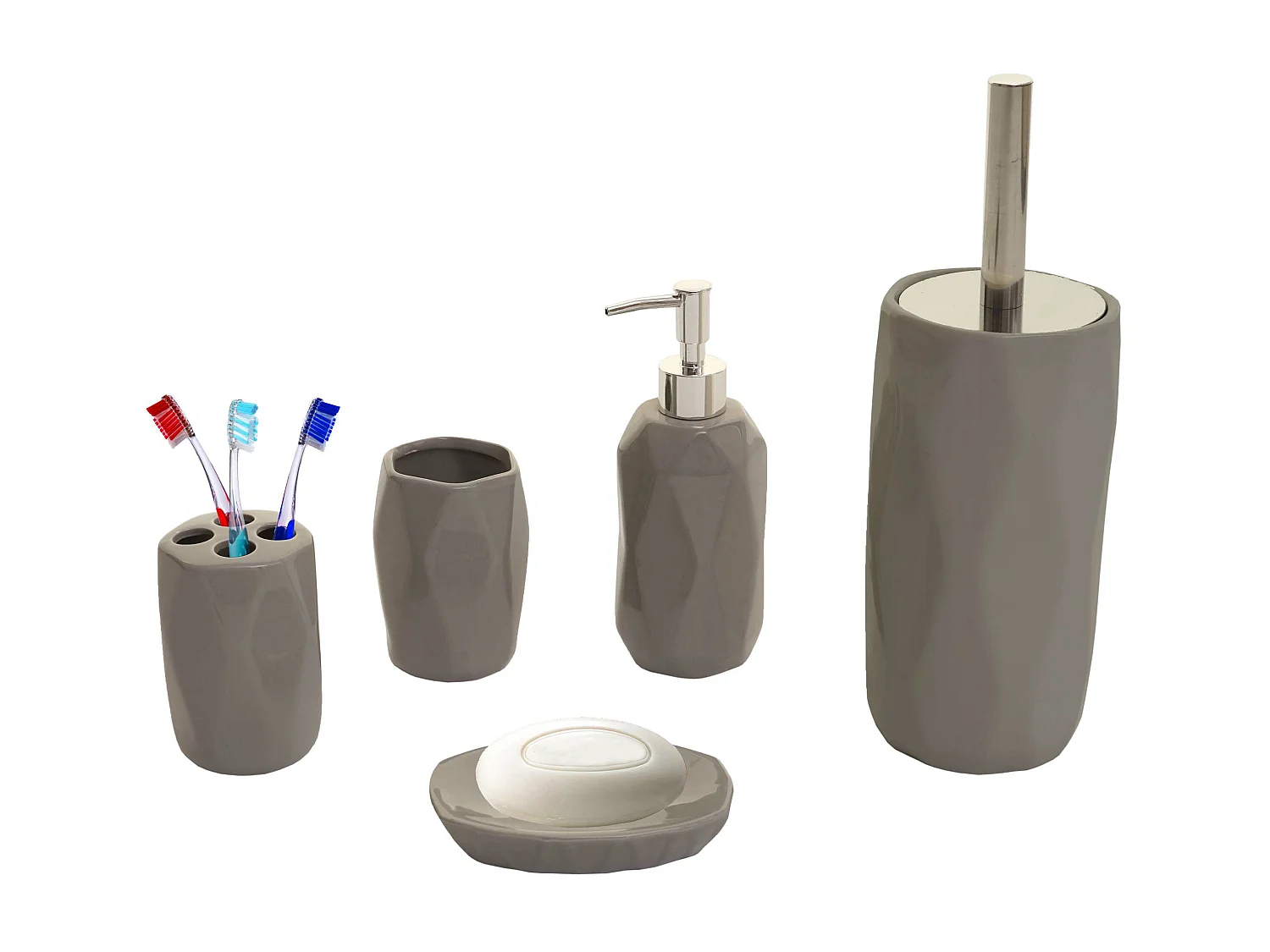 Set de bain 5 pièces MCW-H88,  gris