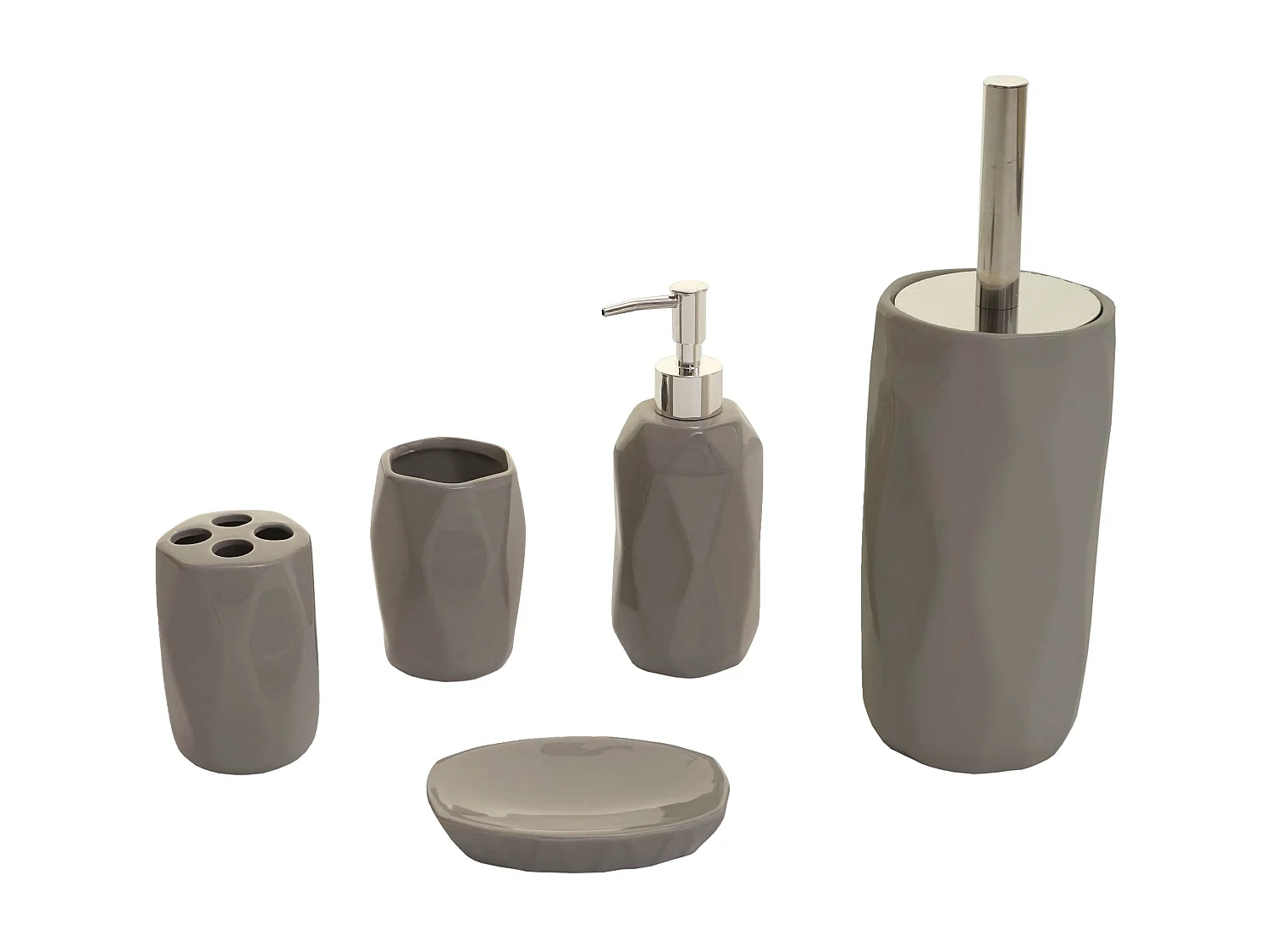 Set de bain 5 pièces MCW-H88,  gris