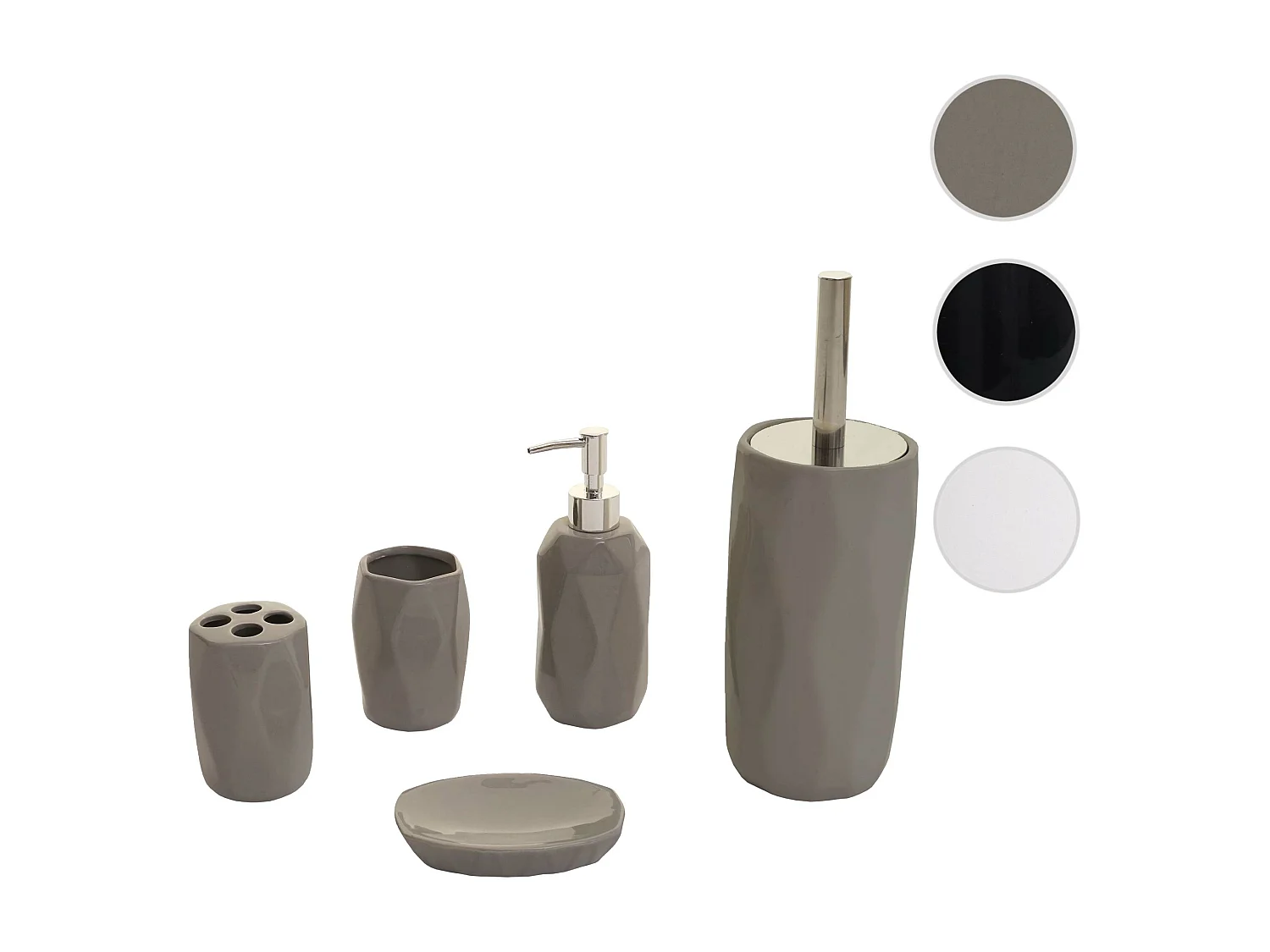 Set de bain 5 pièces MCW-H88,  gris