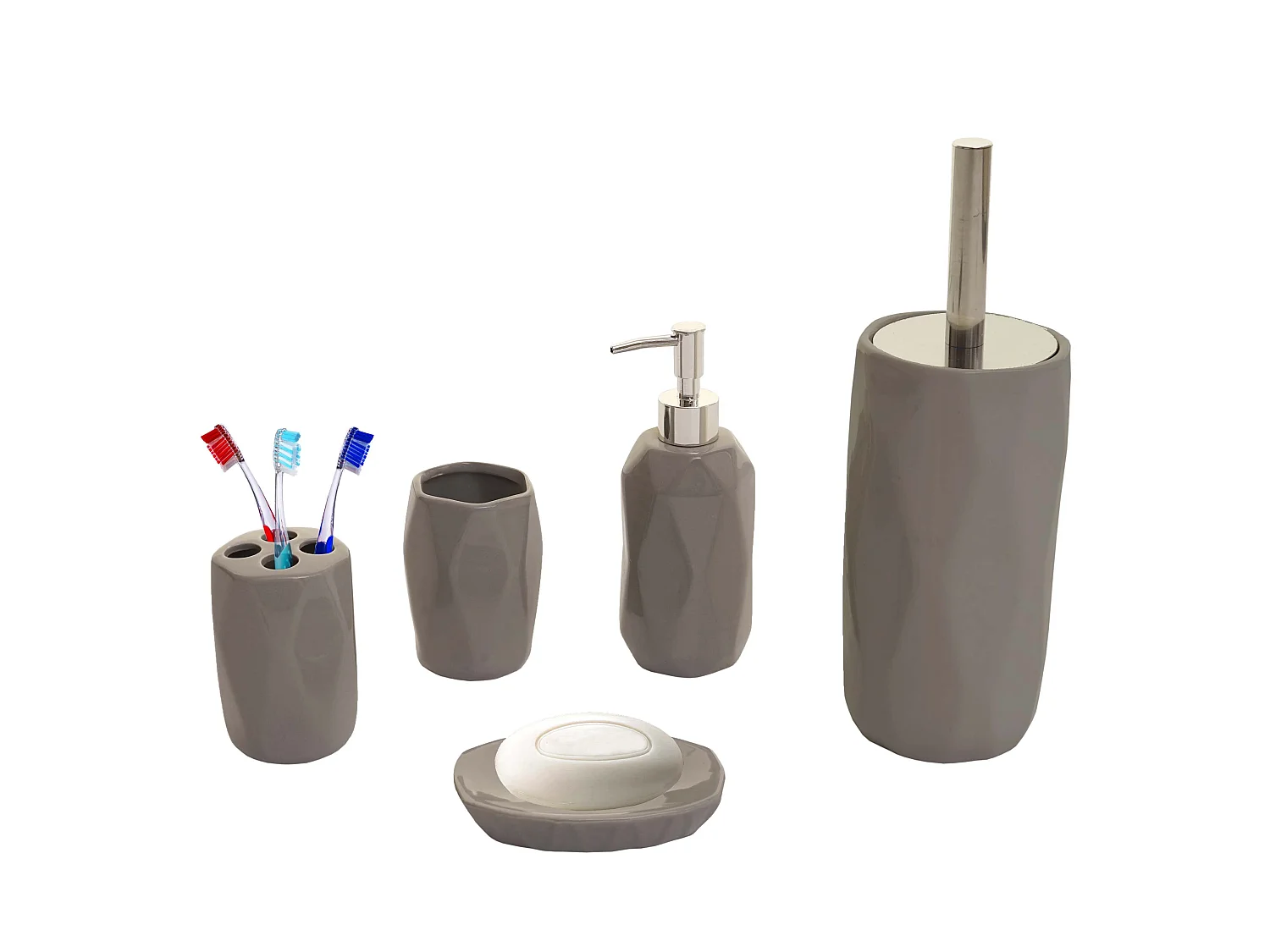 Set de bain 5 pièces MCW-H88,  gris