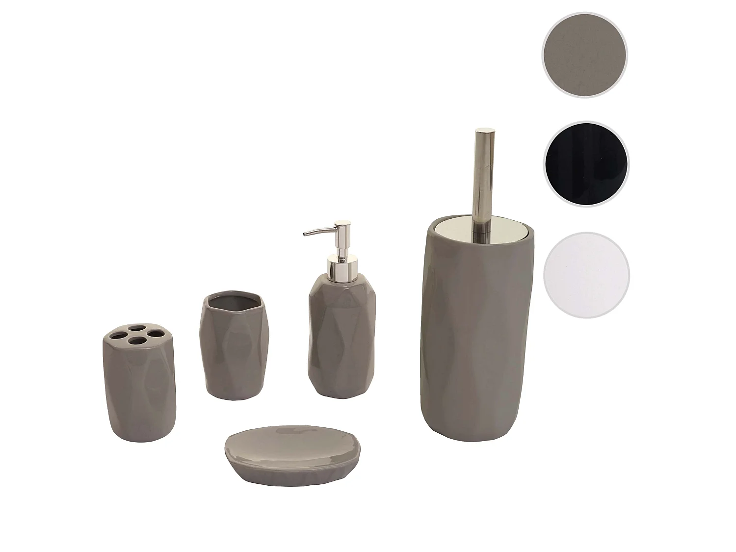 Set de bain 5 pièces MCW-H88,  gris
