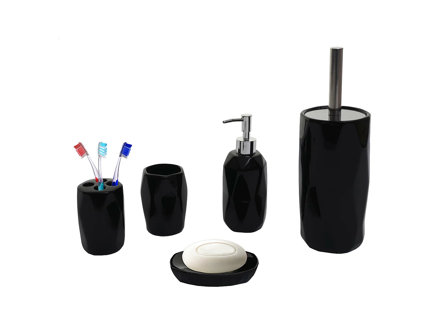 Set de bain 5 pièces MCW-H88,  noir