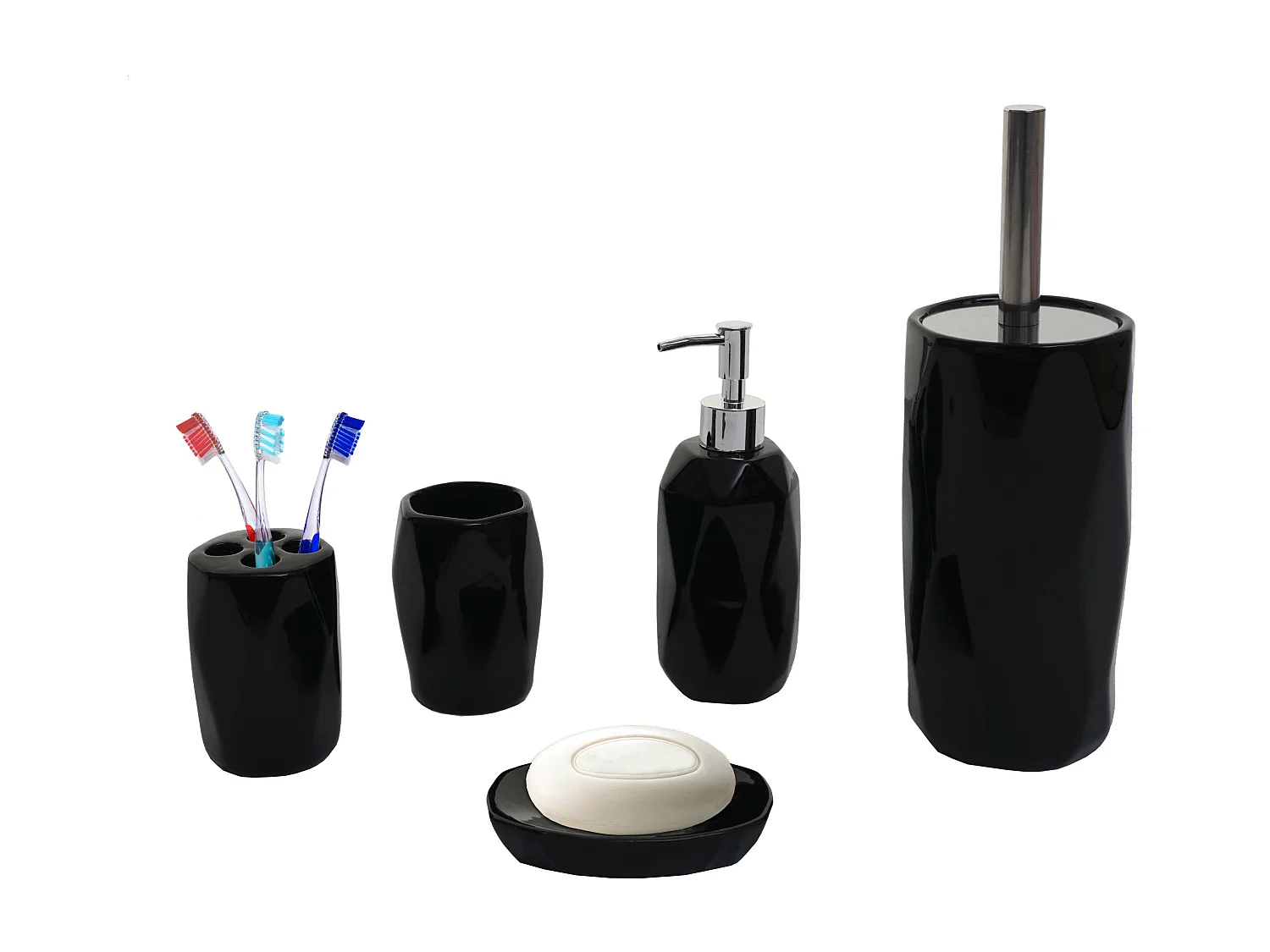 Set de bain 5 pièces MCW-H88,  noir