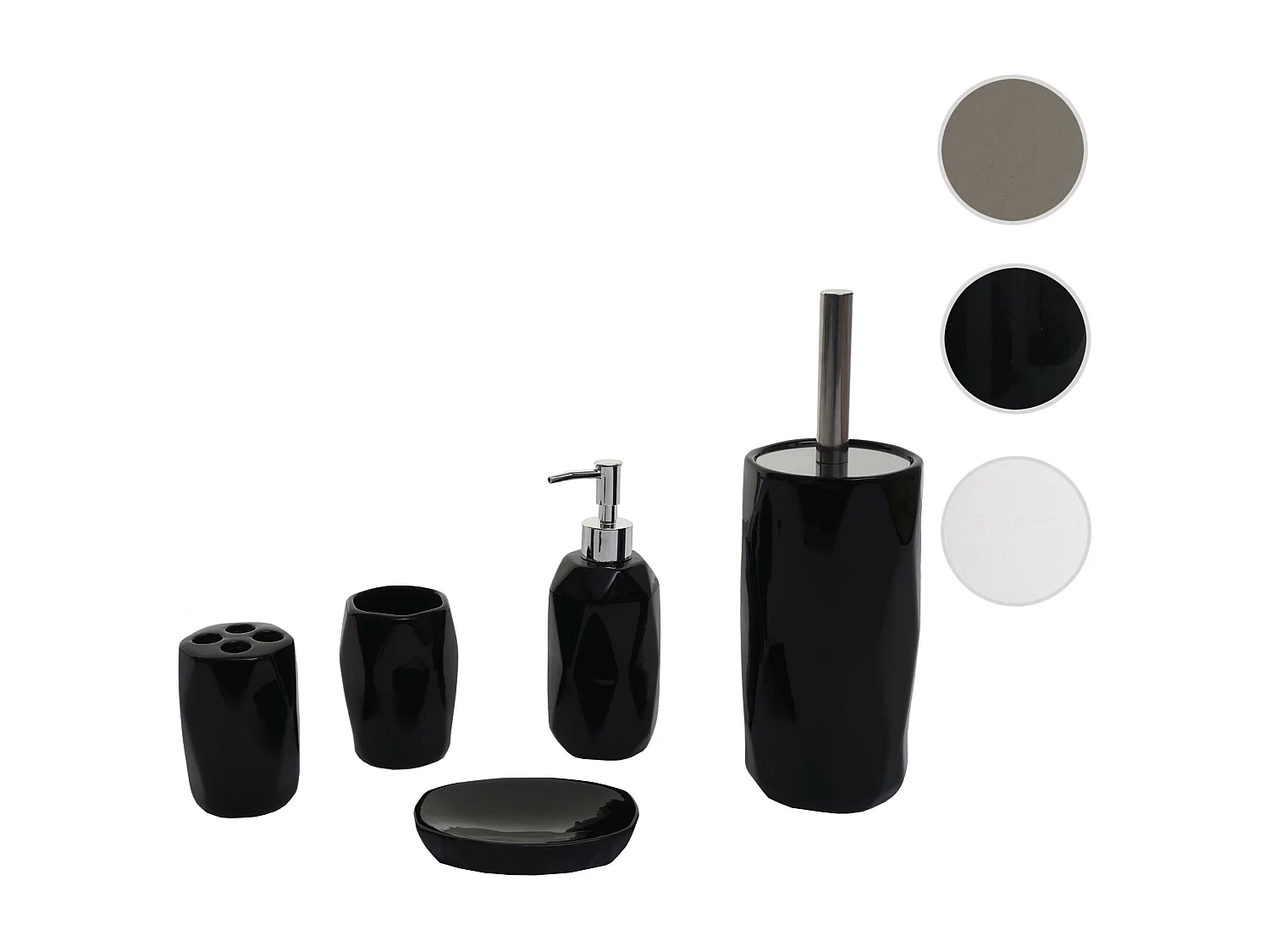Set de bain 5 pièces MCW-H88,  noir