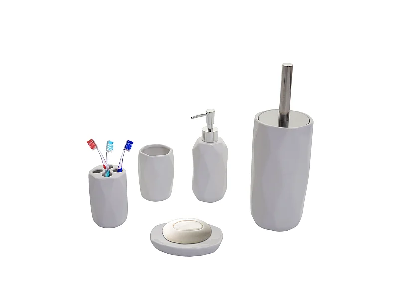 5-częściowy zestaw łazienkowy MCW-H88,  biały