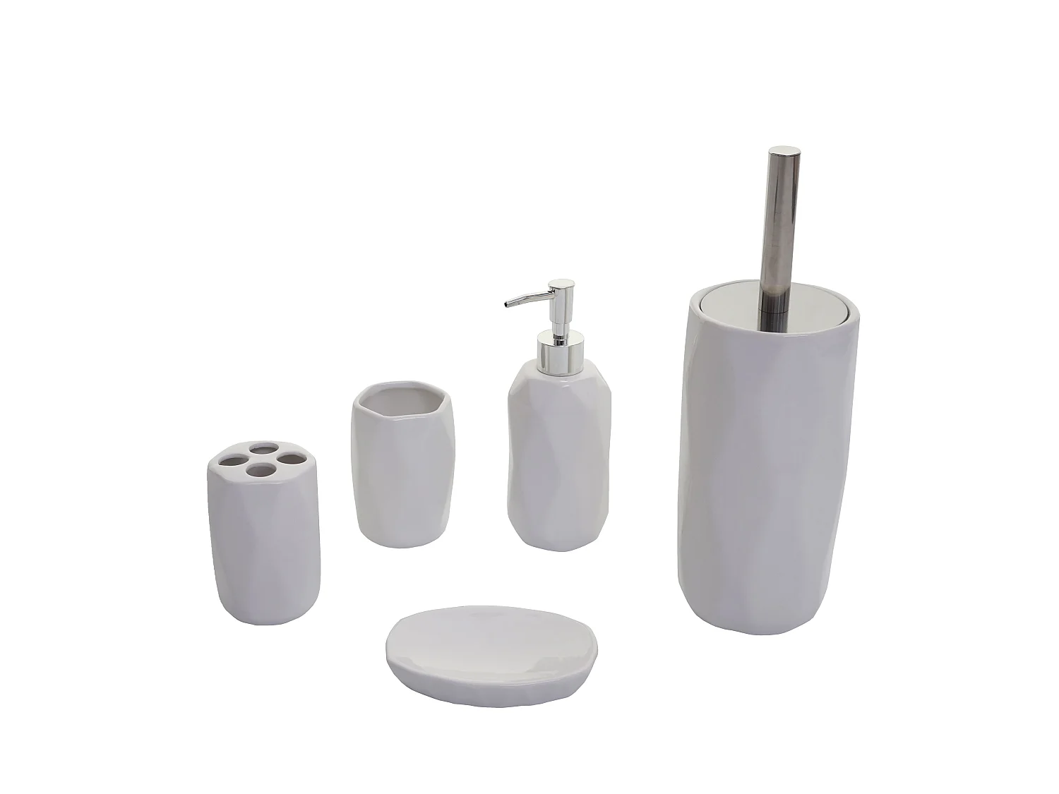 5-teiliges Badset MCW-H88, Weiß