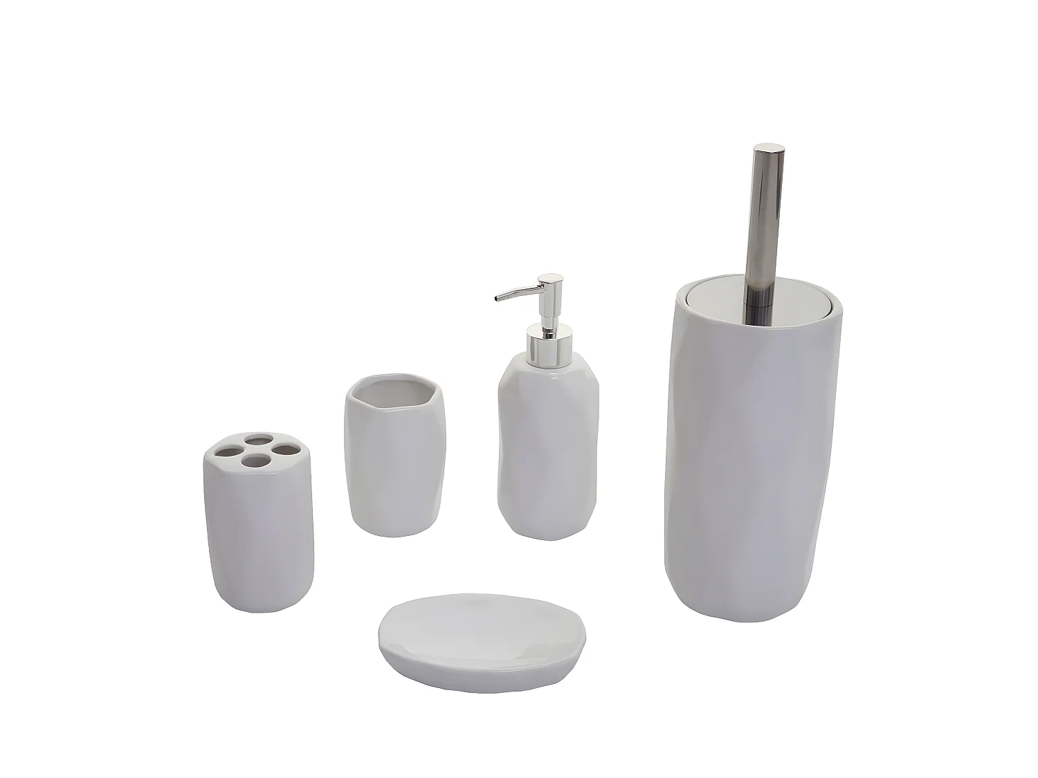 5-teiliges Badset MCW-H88, Weiß