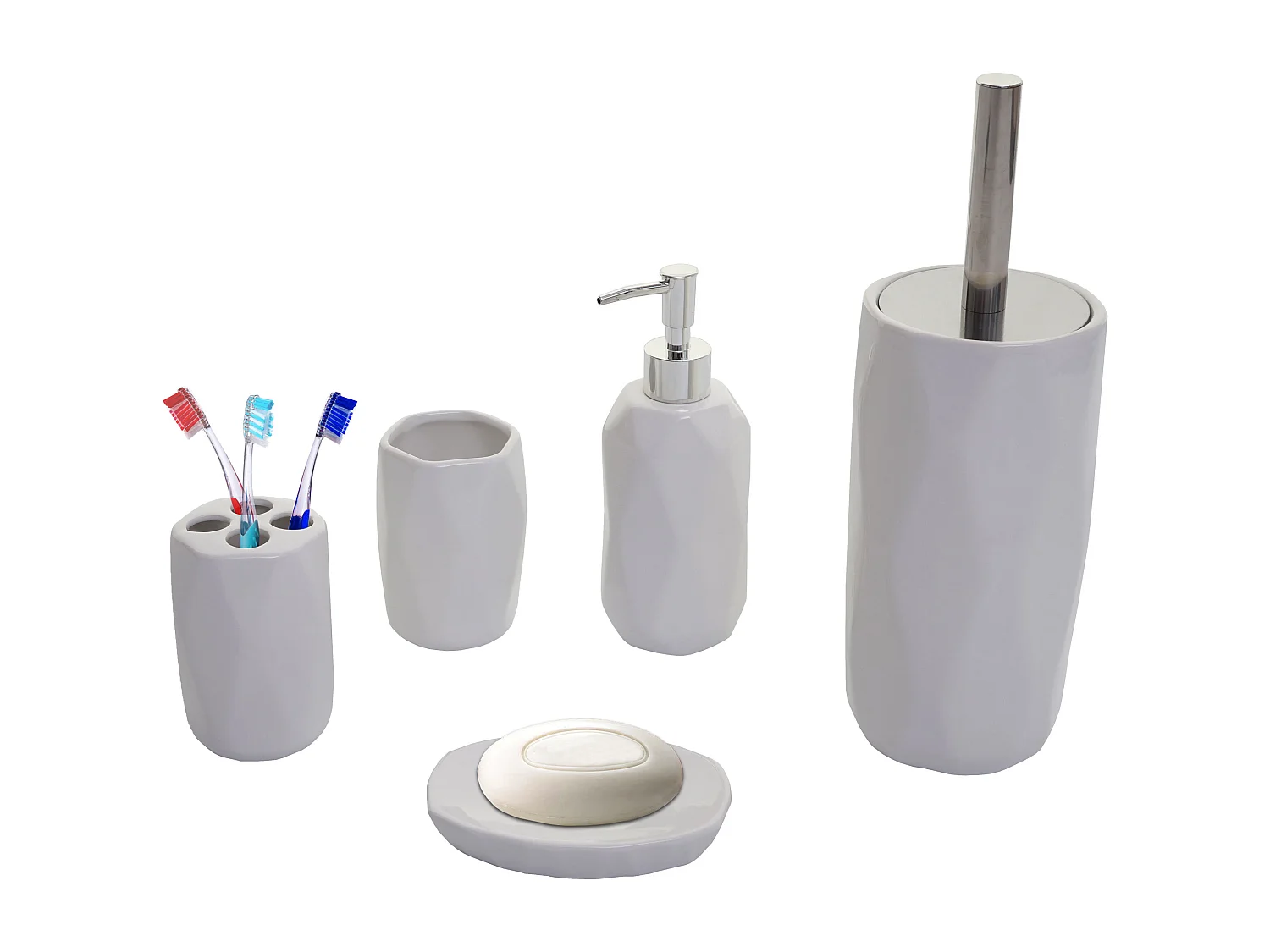 Juego de baño de 5 piezas MCW-H88,  blanco