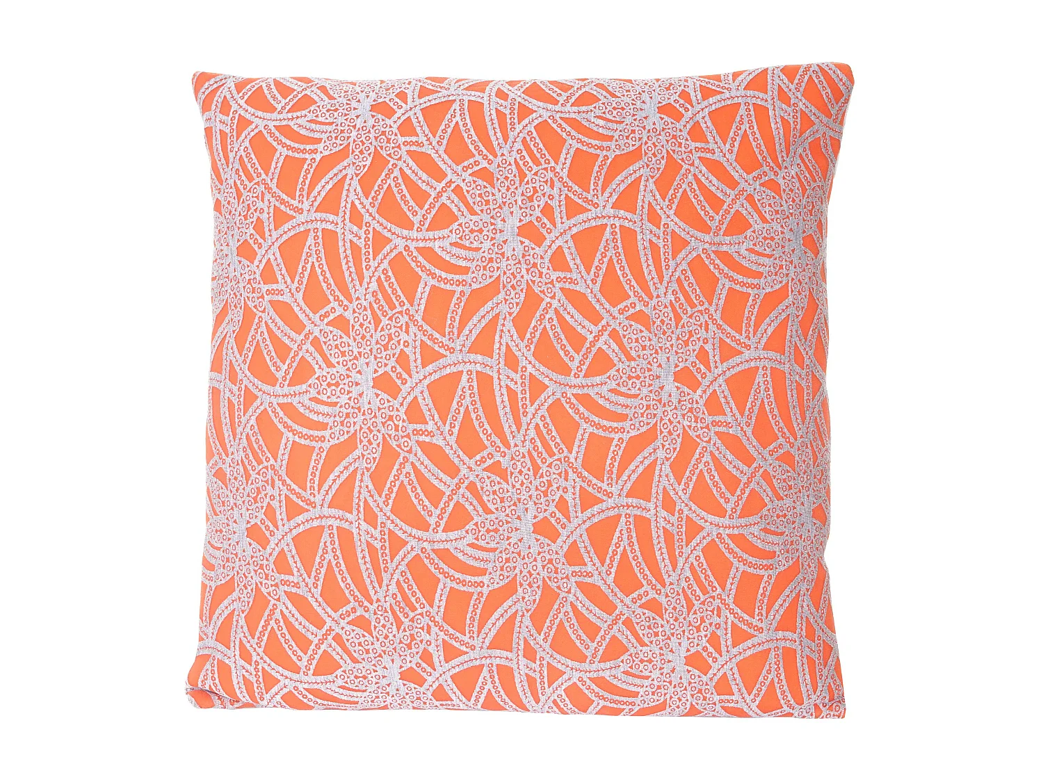Cuscino decorativo imbottito da divano Karo T773 poliestere 45x45cm arancio