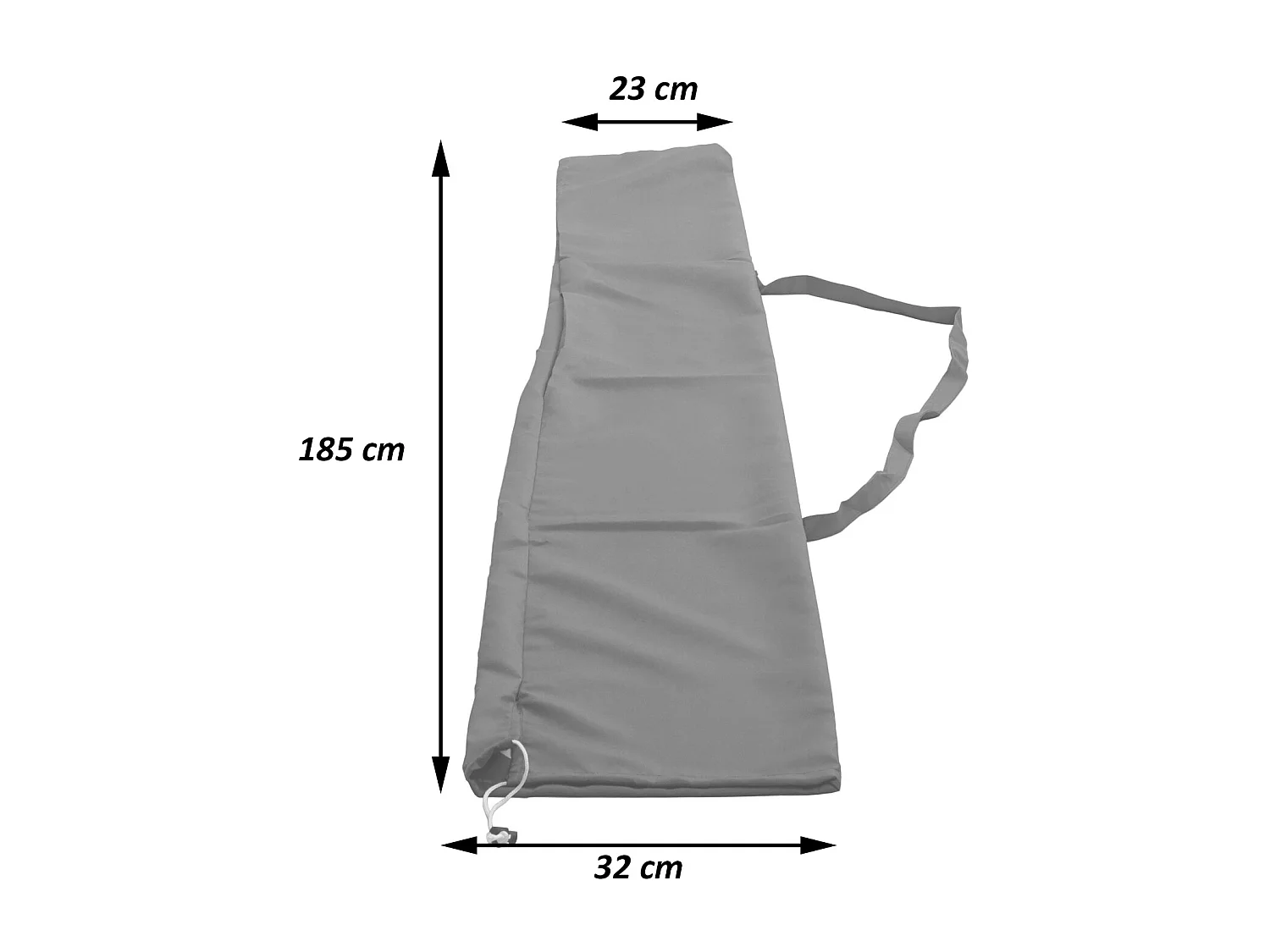 Funda protectora para sombrilla Castellammare,  antracita