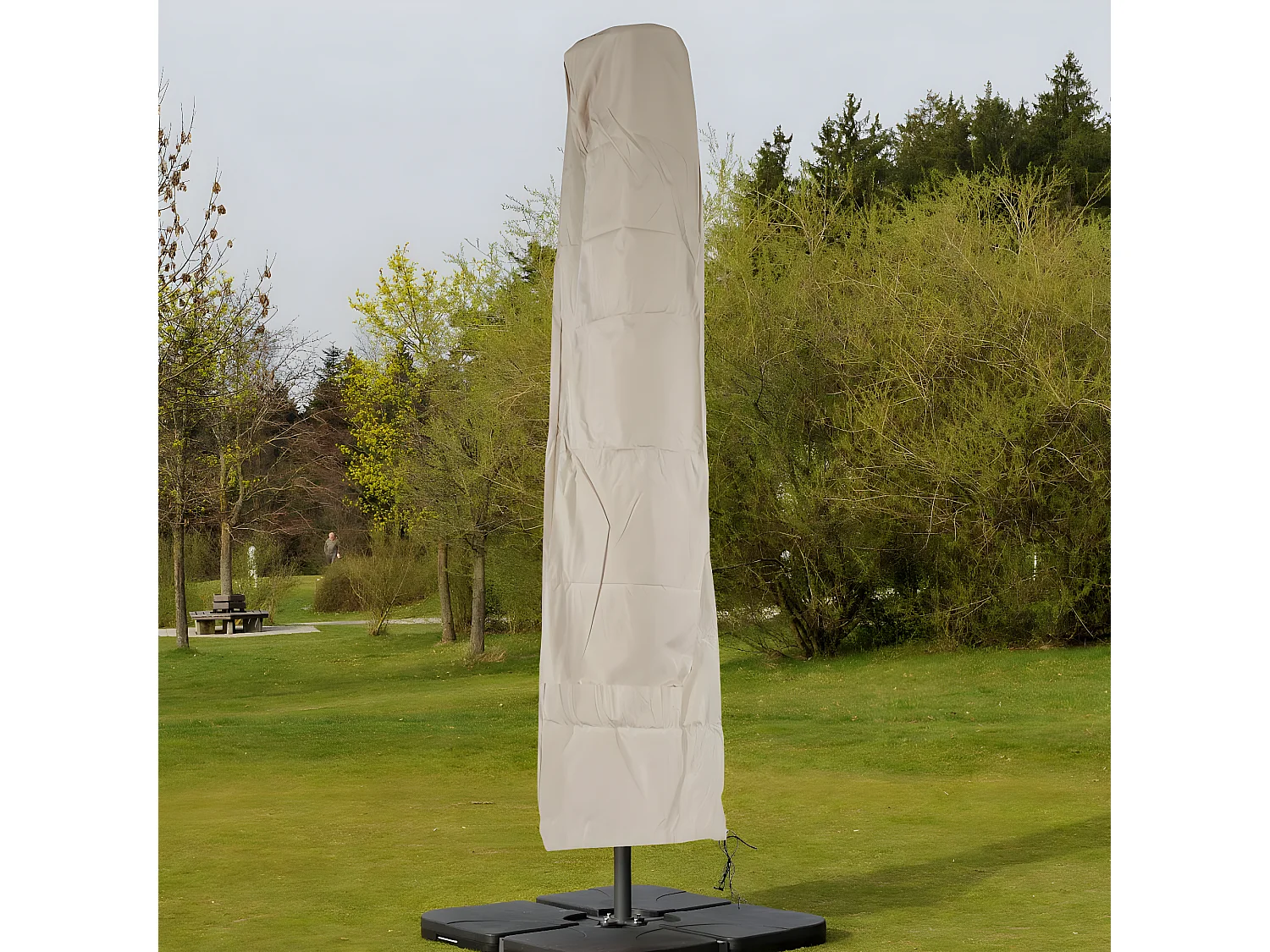 Cubierta protectora MCW para parasol voladizo de hasta 4,3 m,  crema