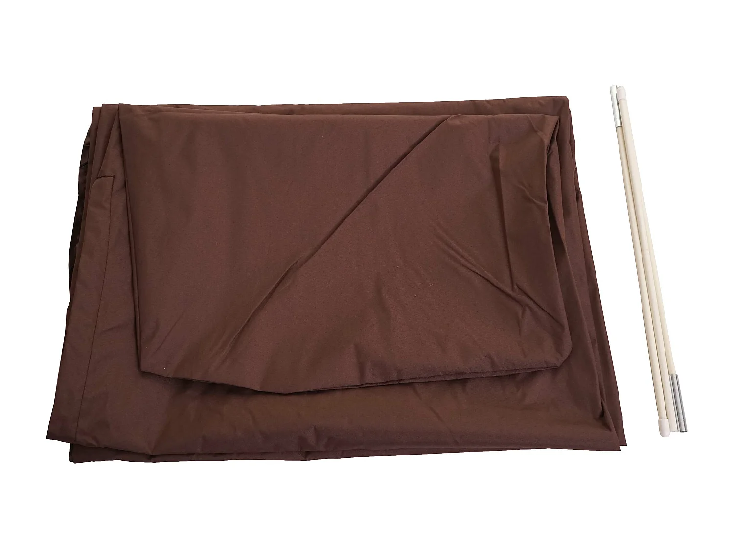 Copriombrellone copertura ombrellone ad arco protettiva MCW poliestere con cerniera 3,5x3,5m marrone