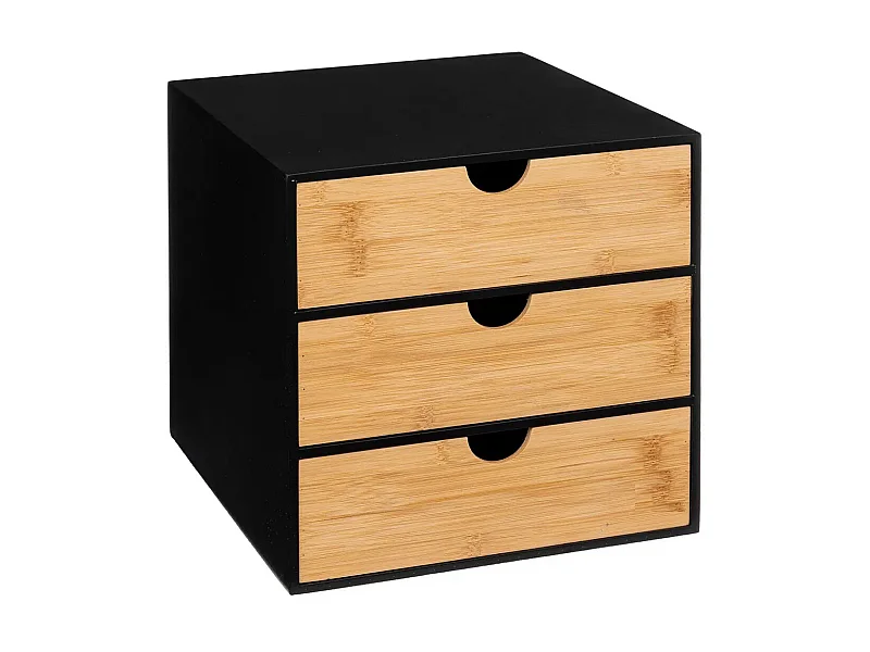 Organiseur de rangement verticale pour bureau coloris naturel, noir