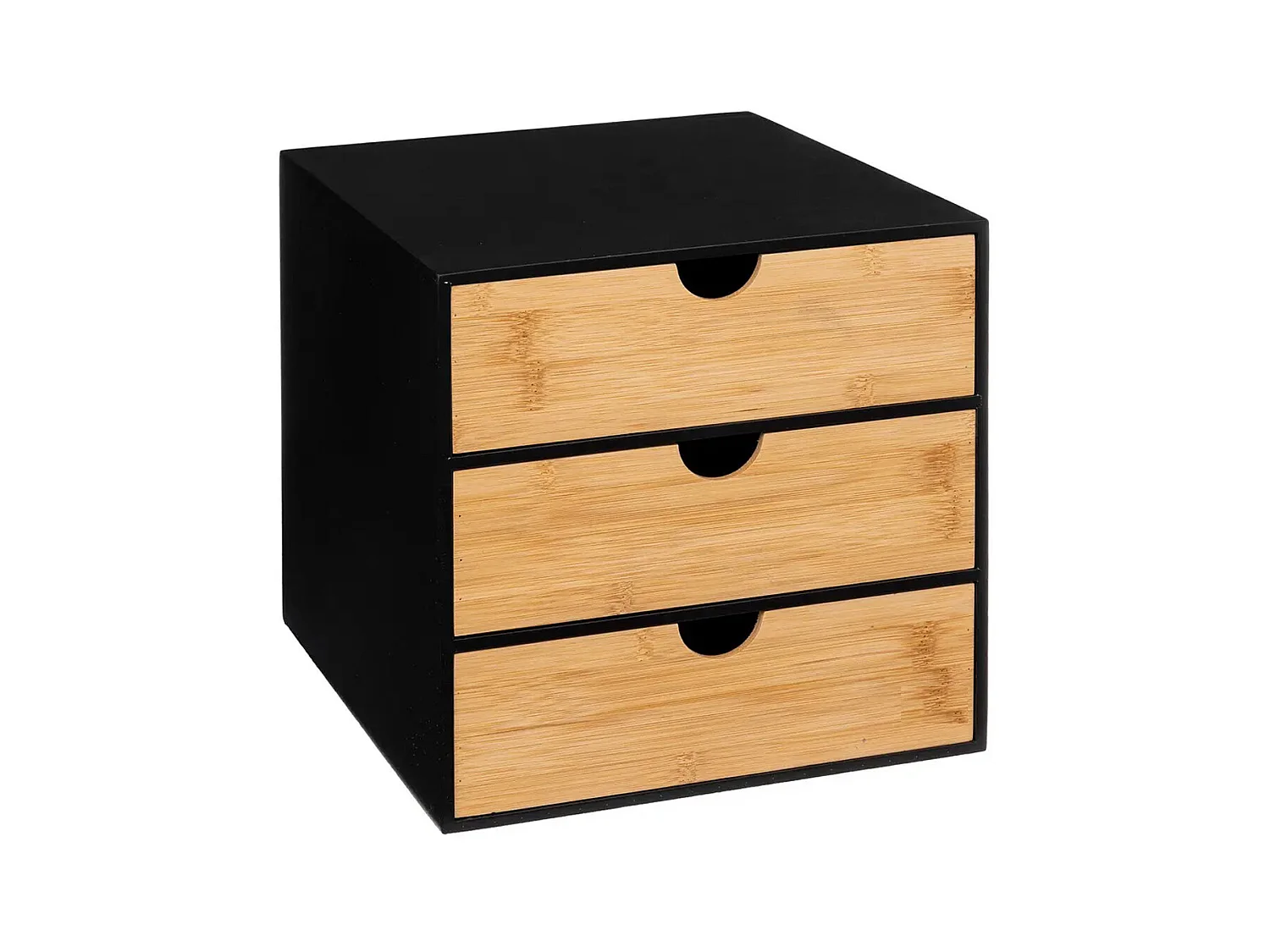 Organiseur de rangement verticale pour bureau coloris naturel, noir