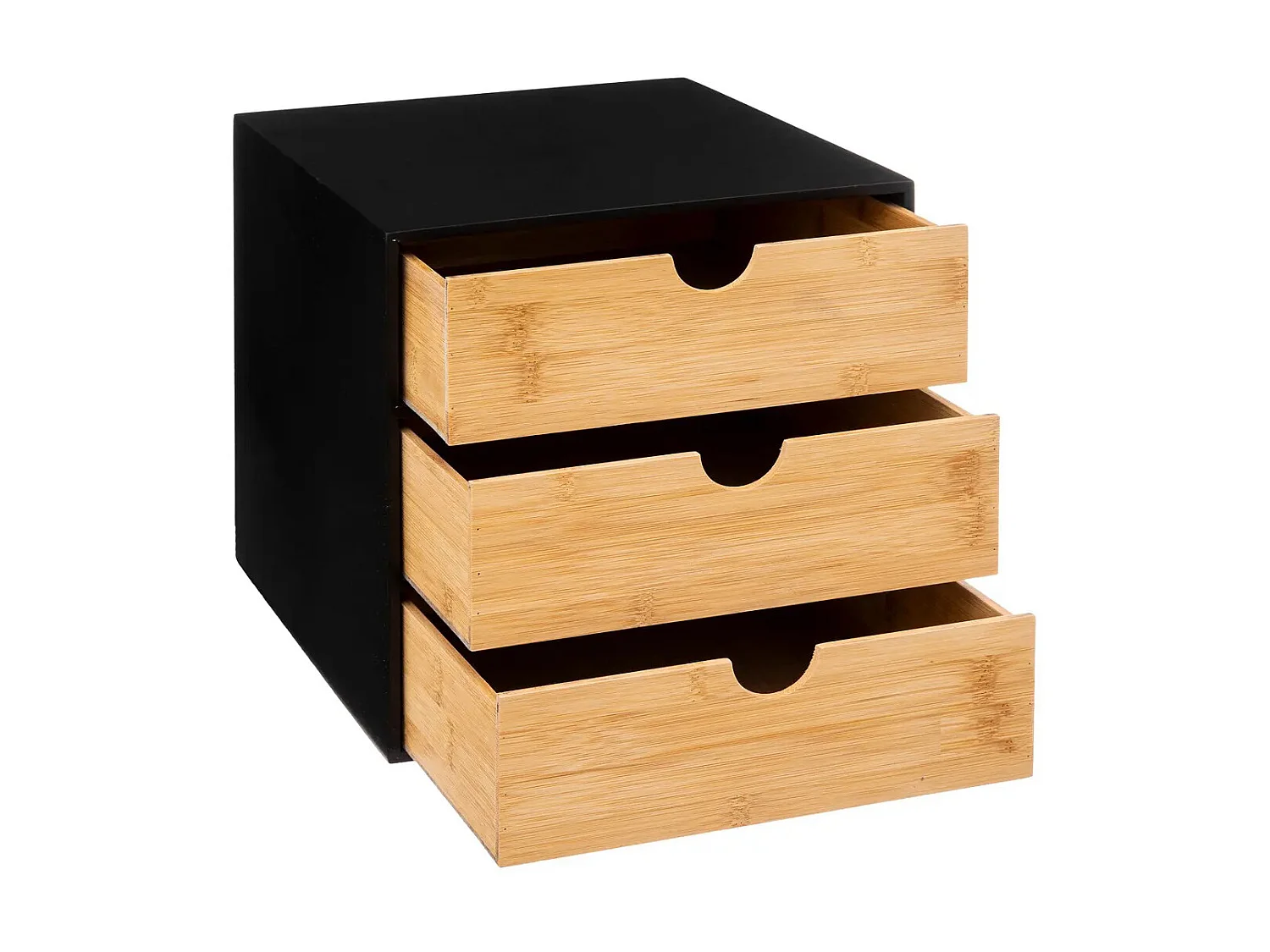 Organiseur de rangement verticale pour bureau coloris naturel, noir