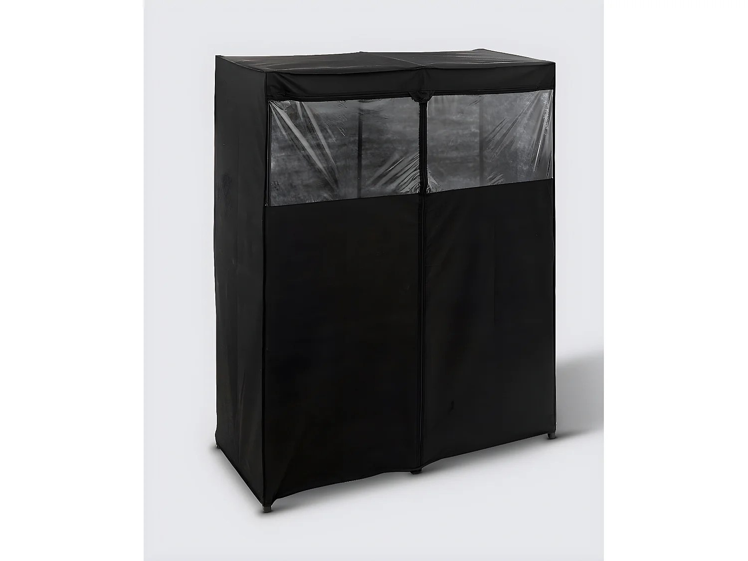 Penderie, armoire intissée en fer, polypropylène coloris noir