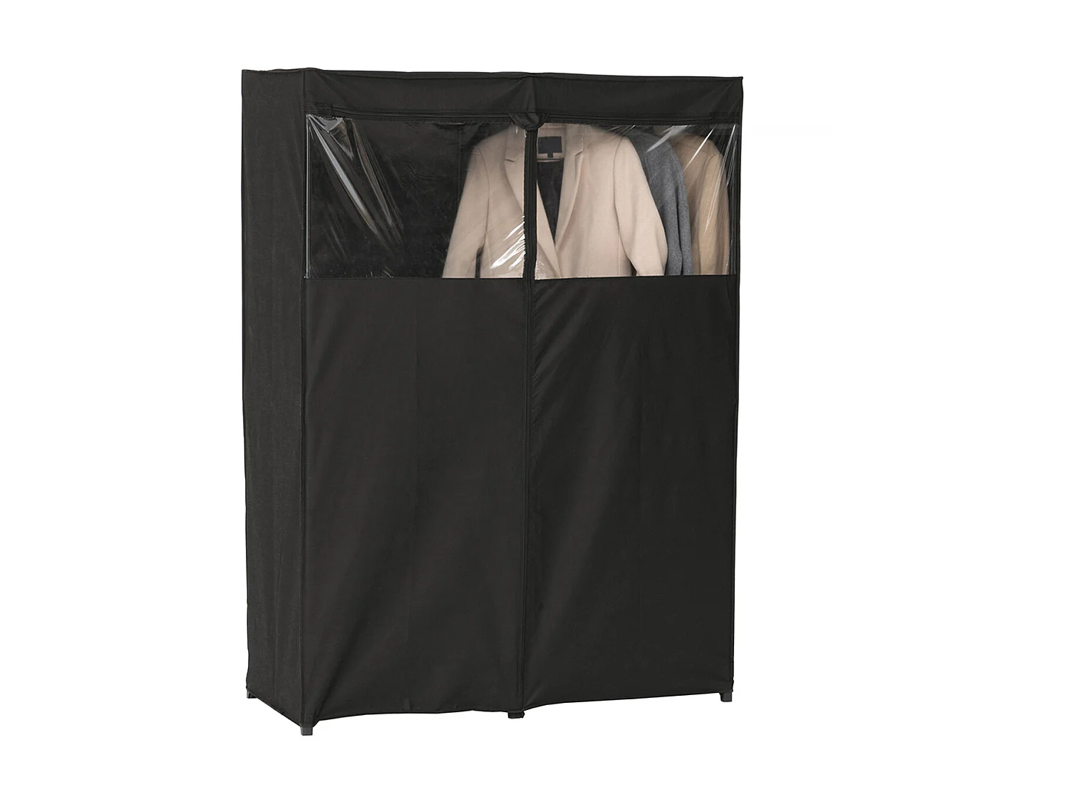 Penderie, armoire intissée en fer, polypropylène coloris noir