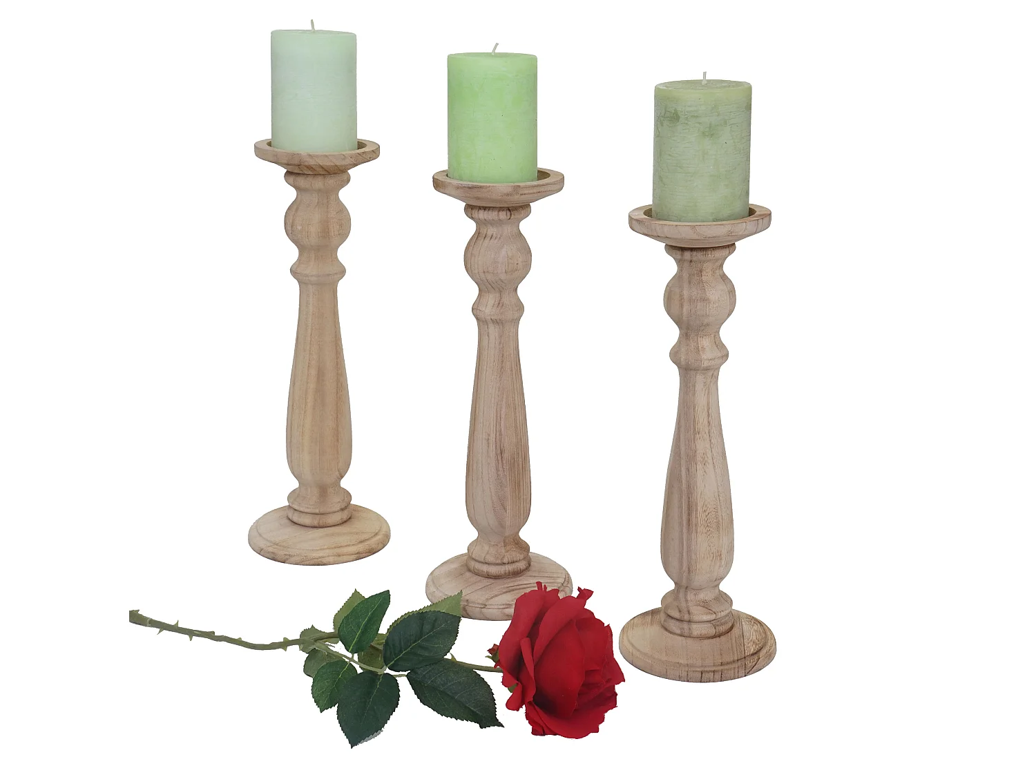 Castiçal H360 (conjunto de 3),  castanho natural