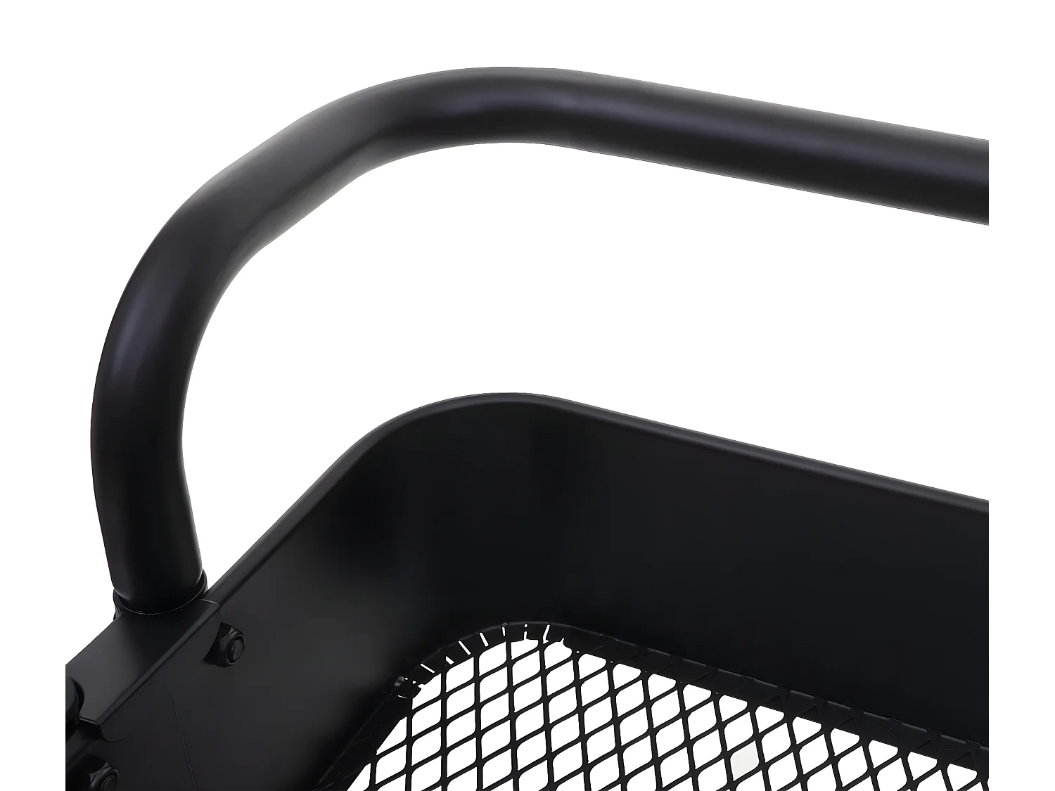 Carrello da portata cucina con manico MCW-C64 metallo 35x44x88cm nero