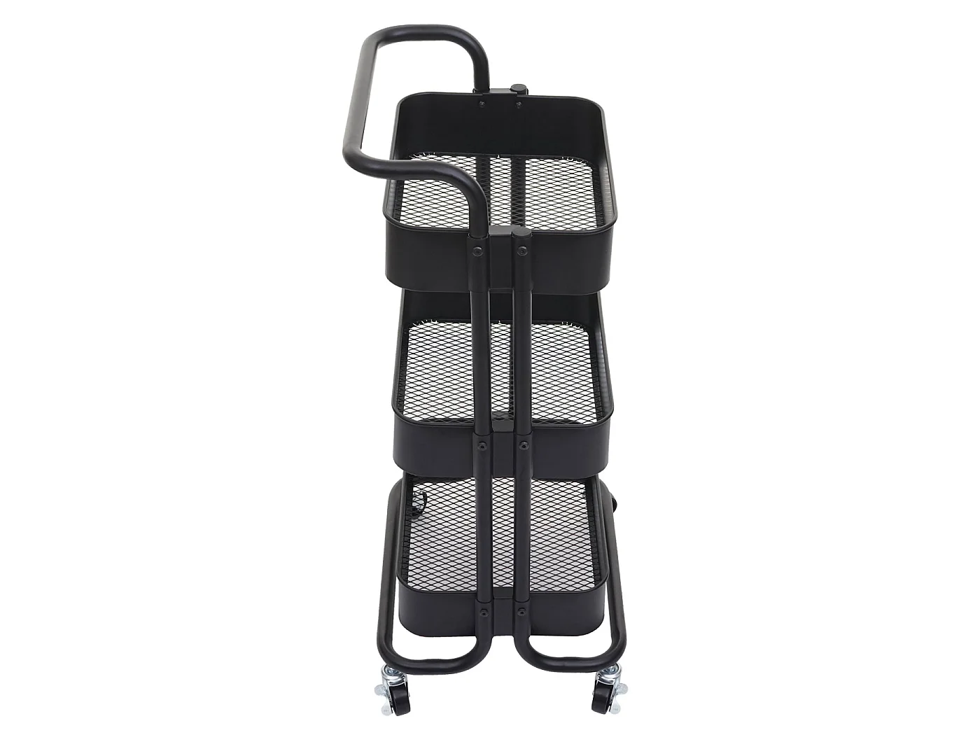 Chariot de service MCW-C64 avec poignée,  noir avec poignée