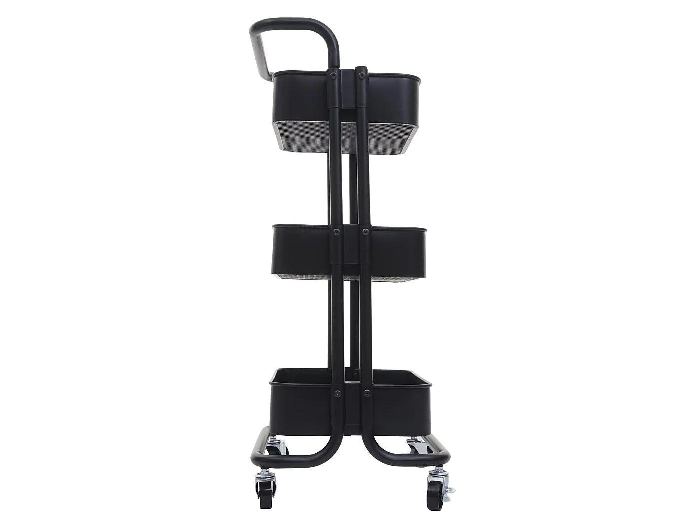 Chariot de service MCW-C64 avec poignée,  noir avec poignée