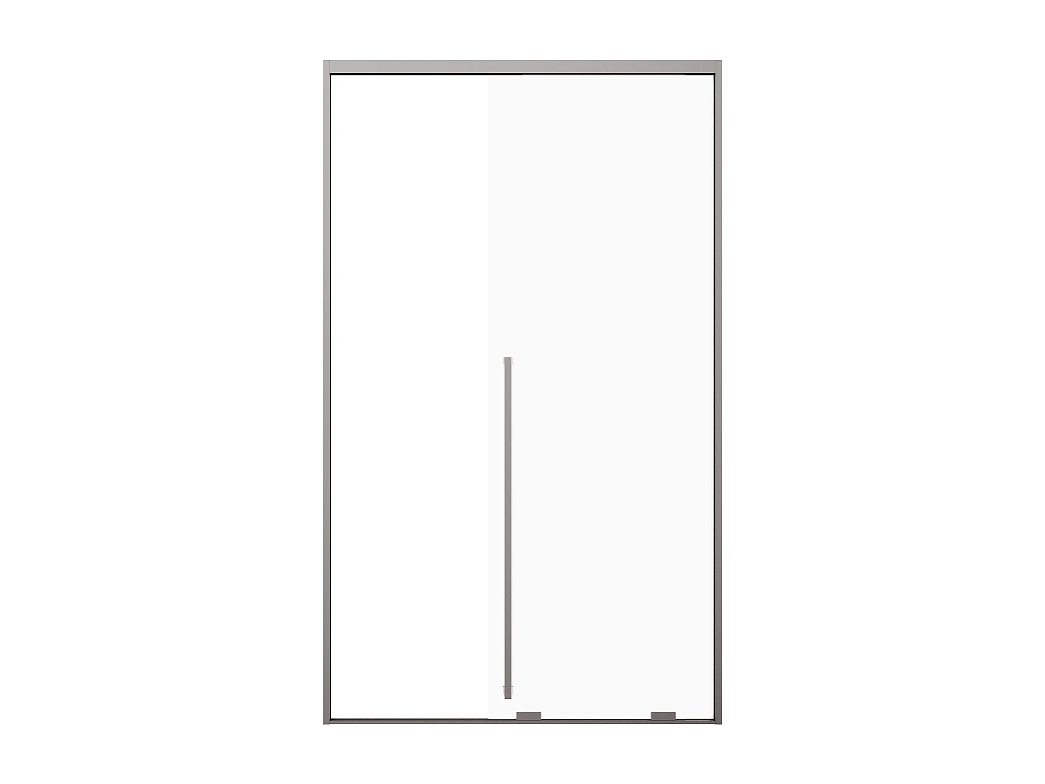 Porte de douche coulissante - Verre trempé 8 mm - 120 x 200 cm - Coloris Gun métal - COVINGTON