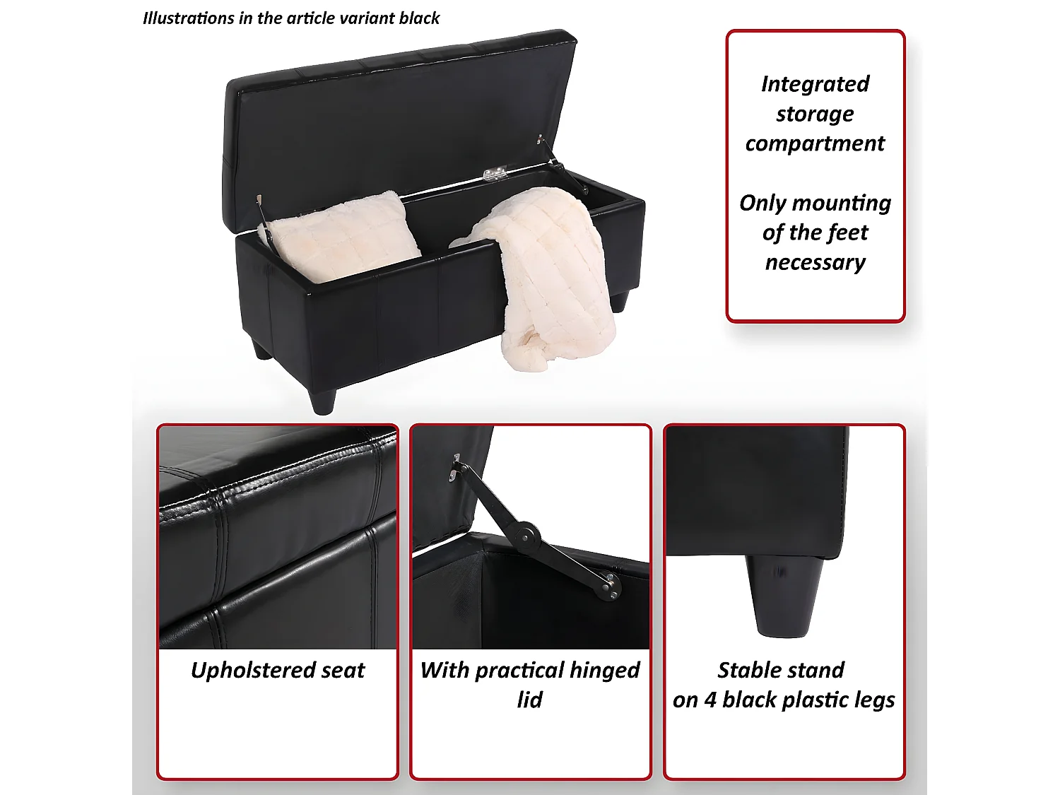 Opbergkist Kriens,  crème