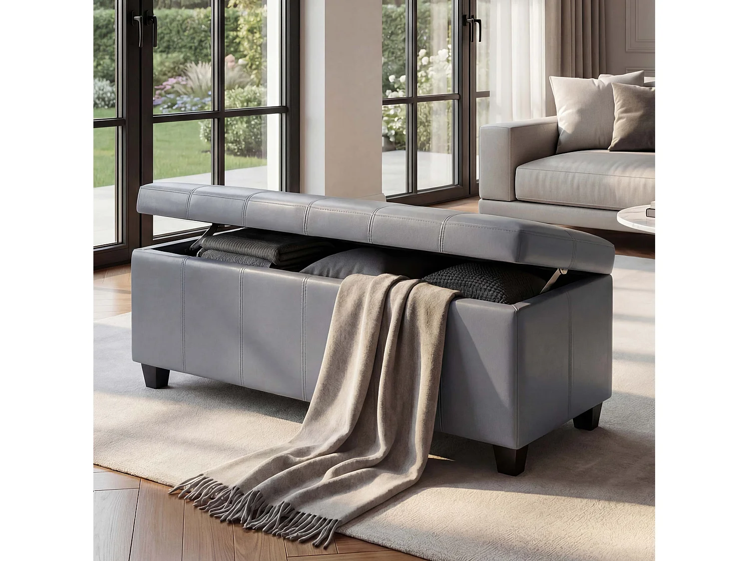 Skrzynia do przechowywania Kriens,  szara