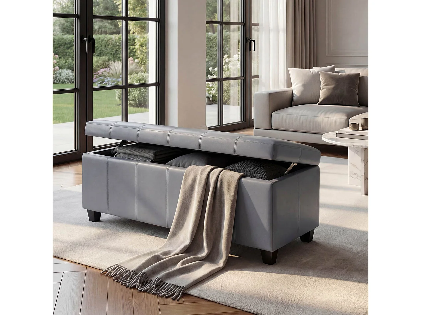 Skrzynia do przechowywania Kriens,  szara