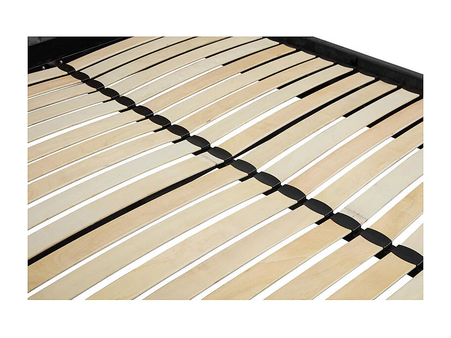 Lit 2 places 160x200 cm avec tête de lit en velours gris Souls