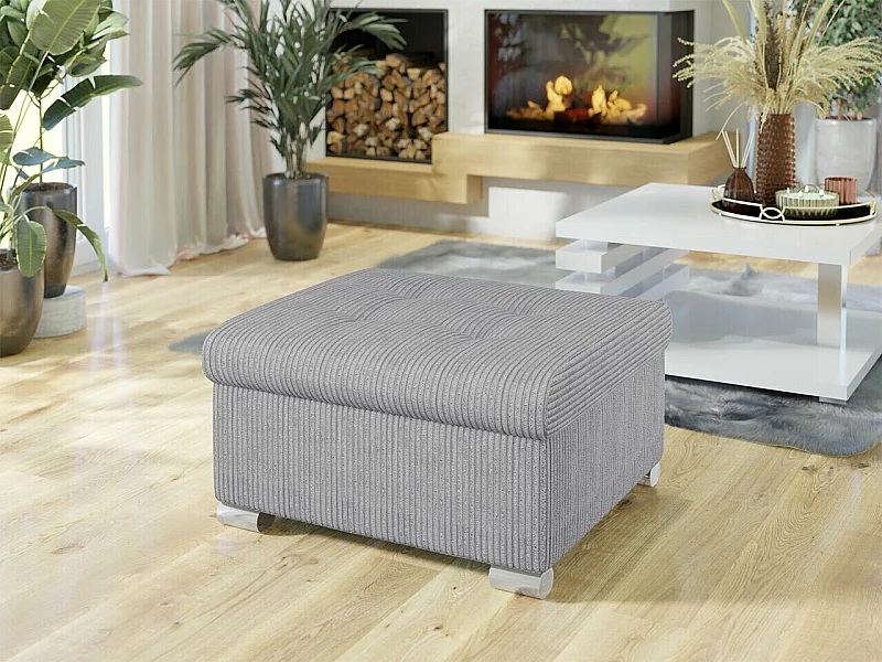 Puf Comfivo 115, Gris, 41x68x70cm, Tapiz, Patas: Plástico