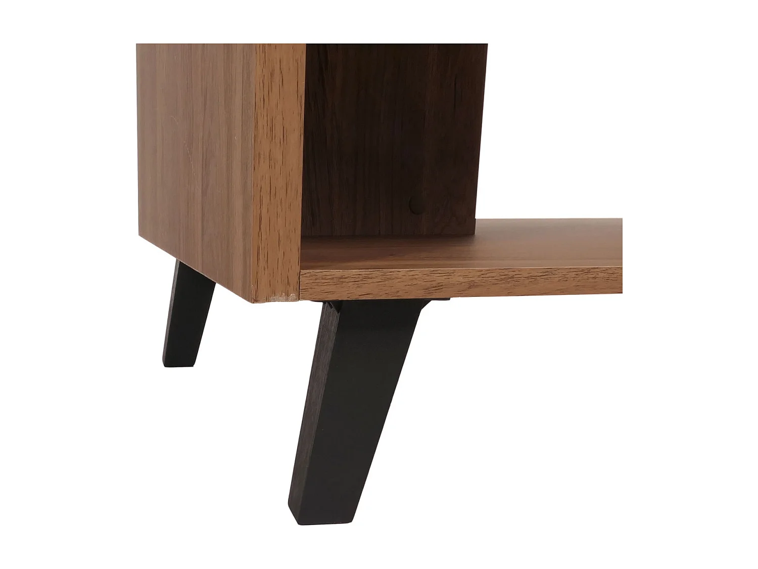 Tavolino salotto divano elegante MCW-M45 44x120x65cm legno effetto 3D marrone