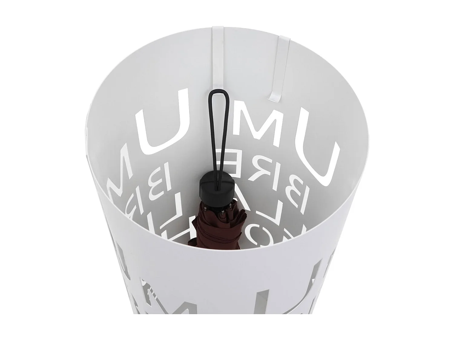 Stojak na parasole MCW-C78 Biały napis,  czcionka, biały