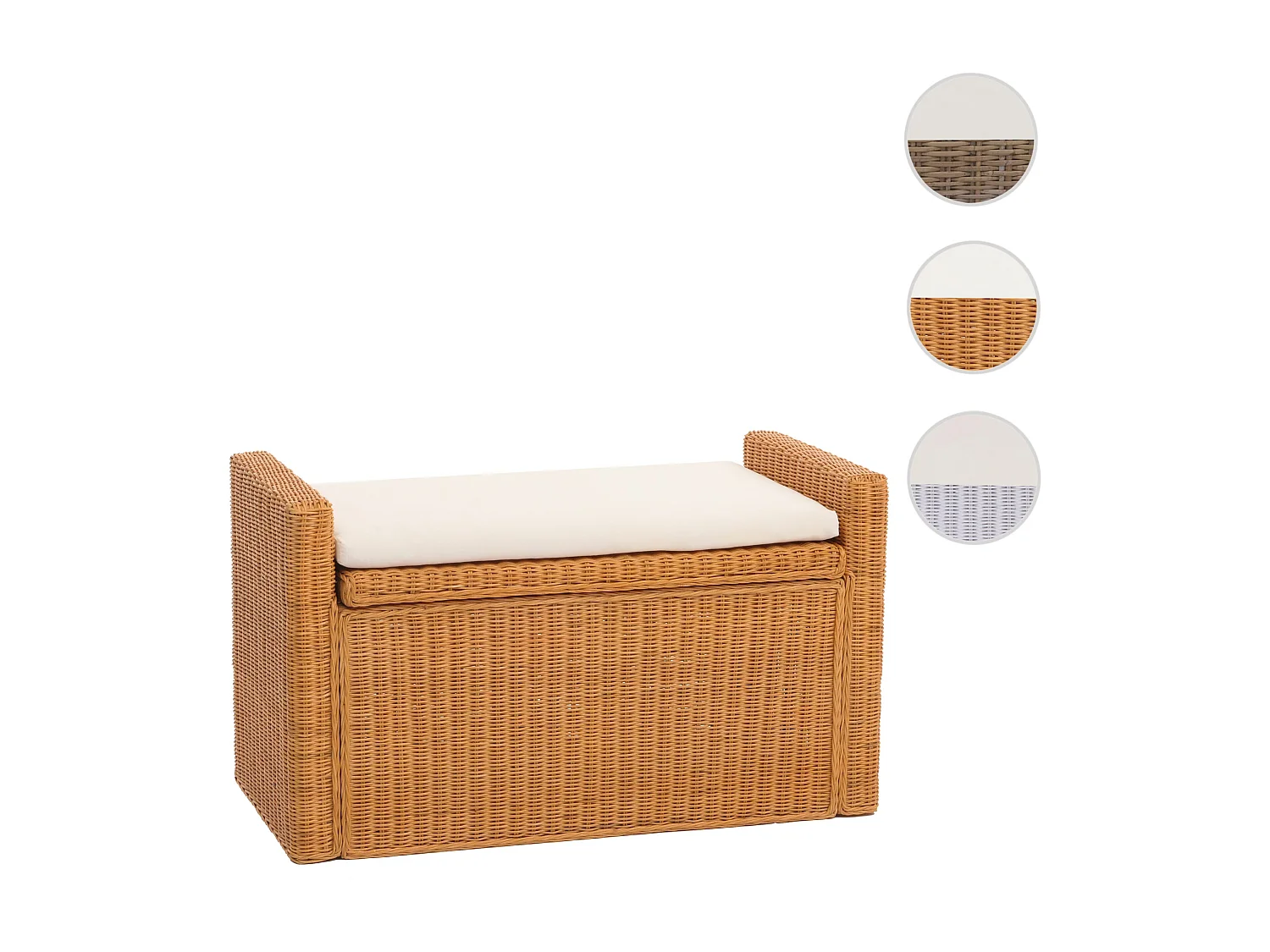 Aufbewahrungstruhe Genua Rattan, Honigfarben