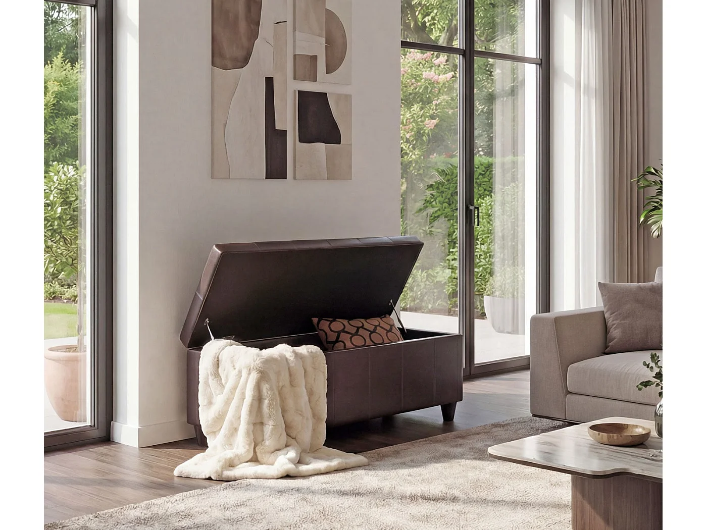 Cofre de almacenamiento Kriens,  marrón