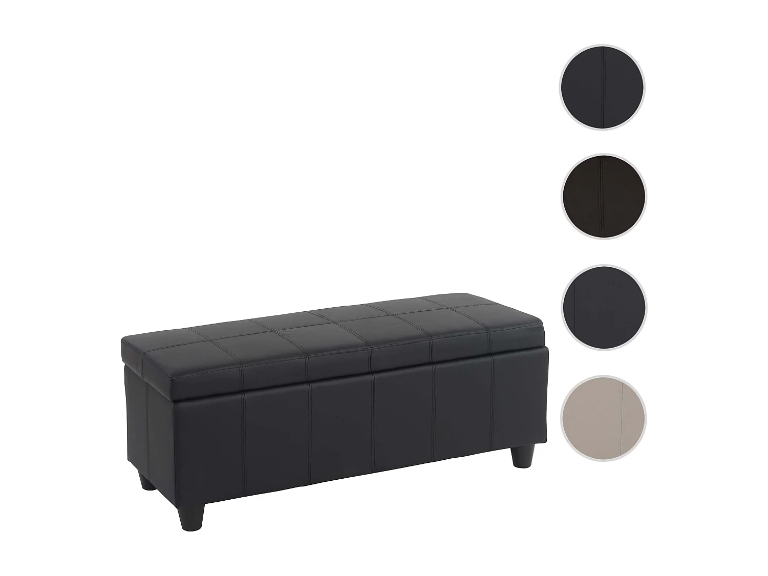 Coffre de rangement Kriens,  noir mat