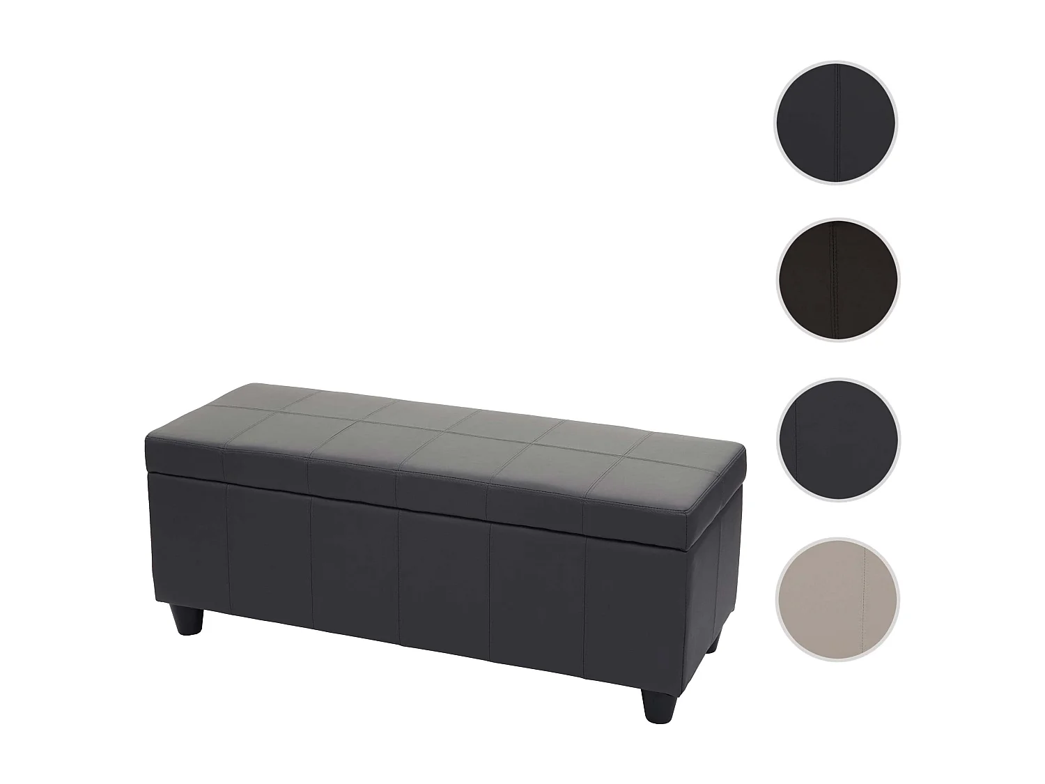 Coffre de rangement Kriens,  gris mat