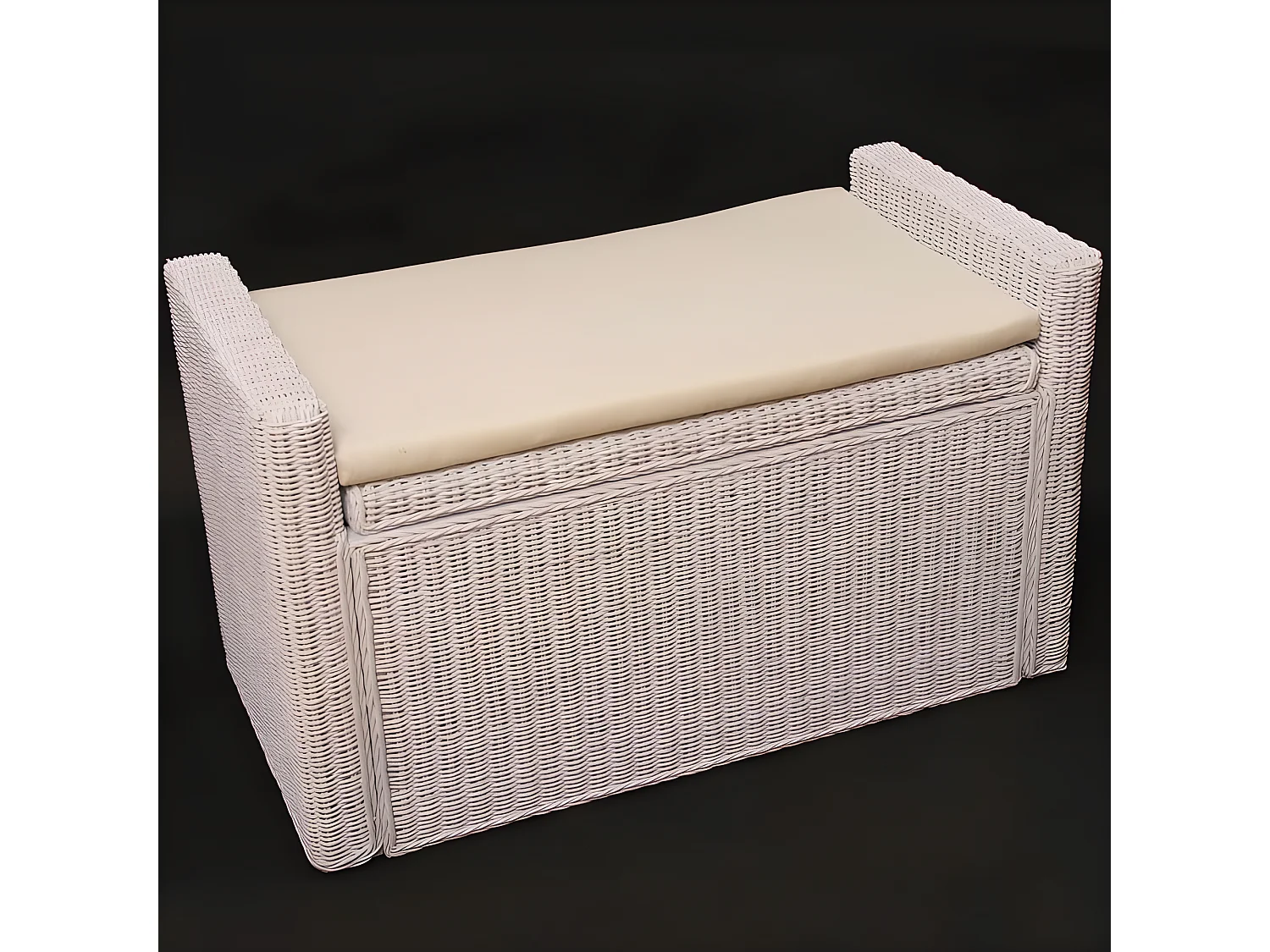 Opbergkist Genua rotan,  wit