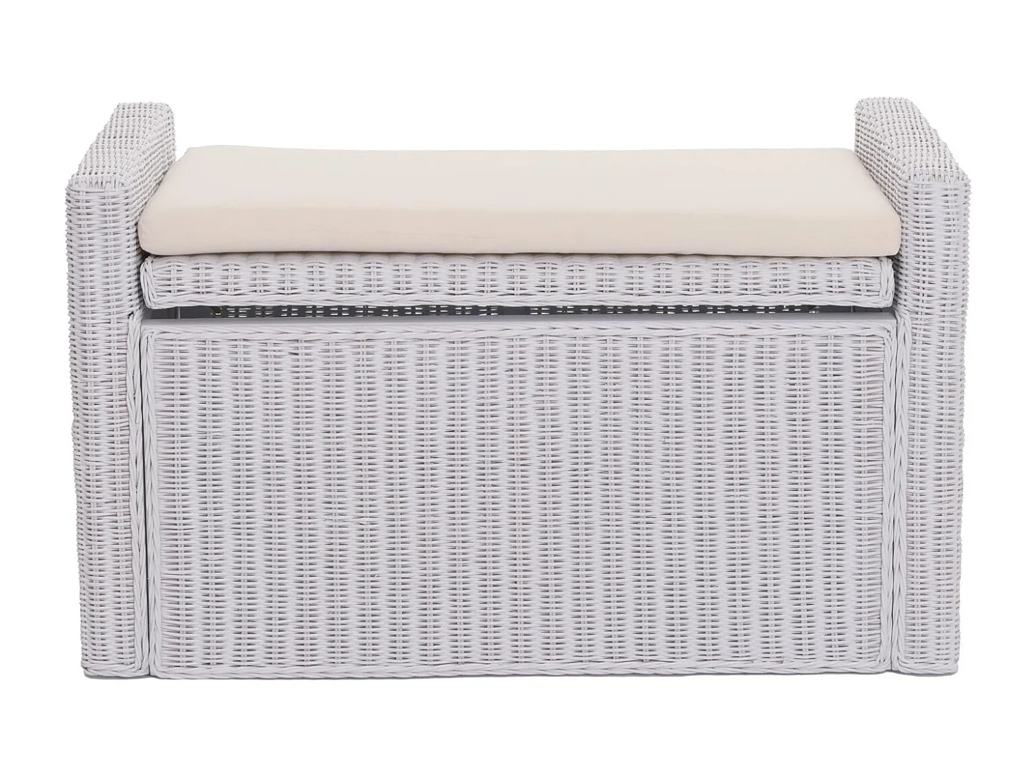 Skrzynia do przechowywania Genua Rattan,  biała