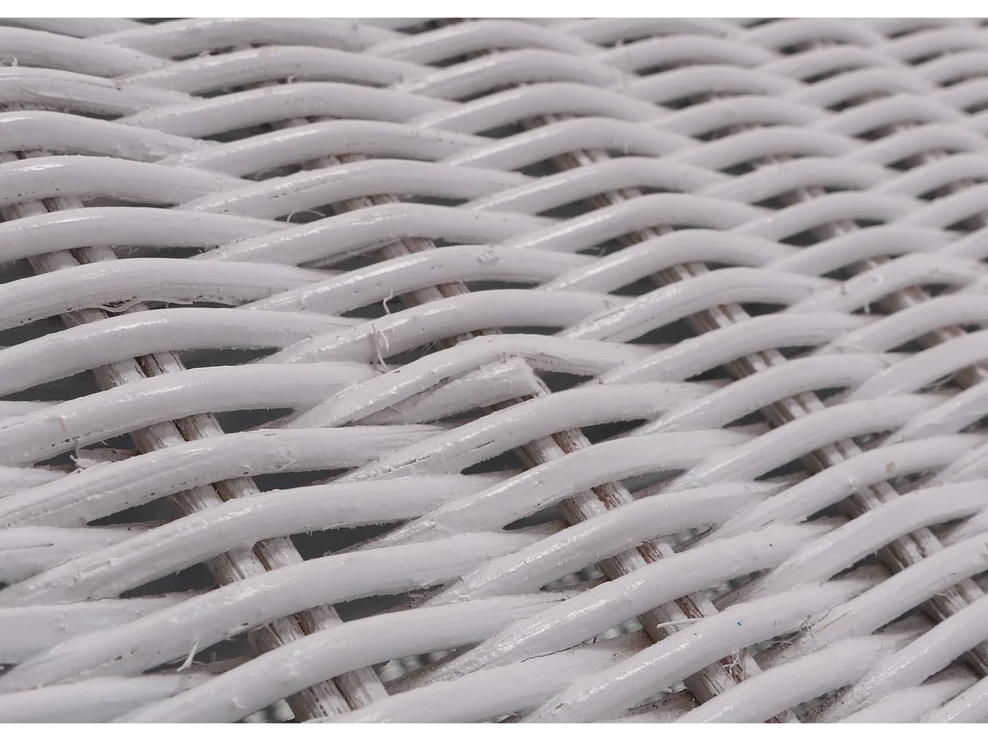 Baú de armazenamento Genua Rattan,  branco