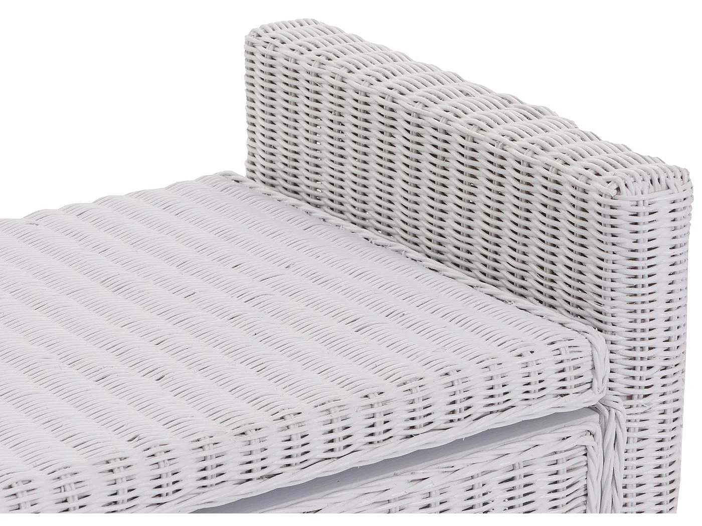 Baú de armazenamento Genua Rattan,  branco