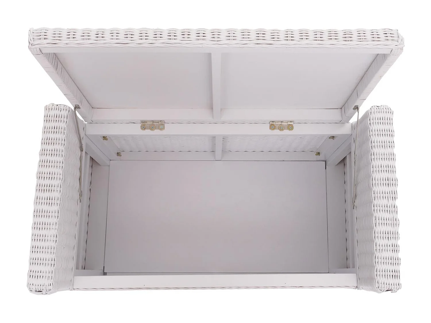 Baú de armazenamento Genua Rattan,  branco