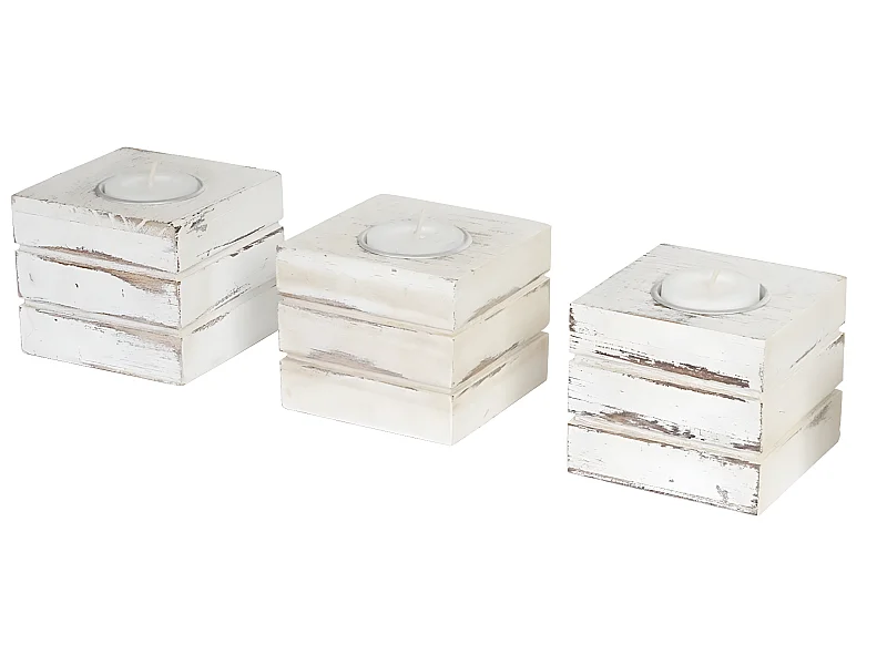Theelichthouder Tolve (set van 3),  wit
