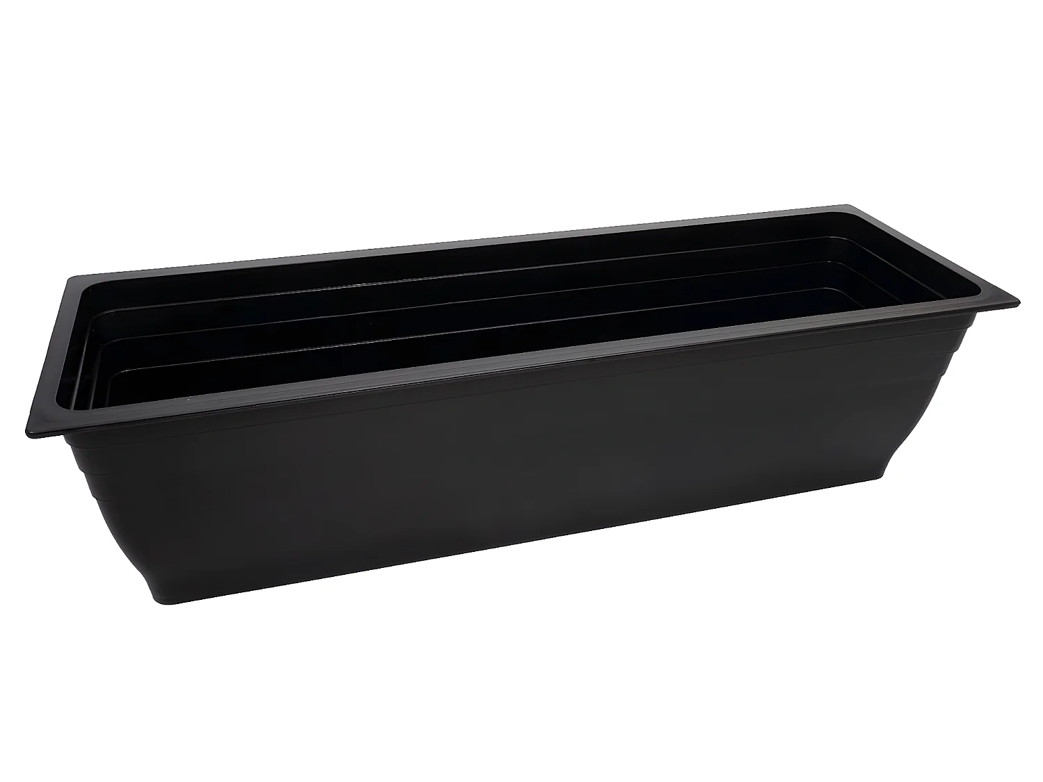 Fioriera vaso alto piante rettangolare MCW-L25 acciaio legno acacia 60x62x22cm legno naturale