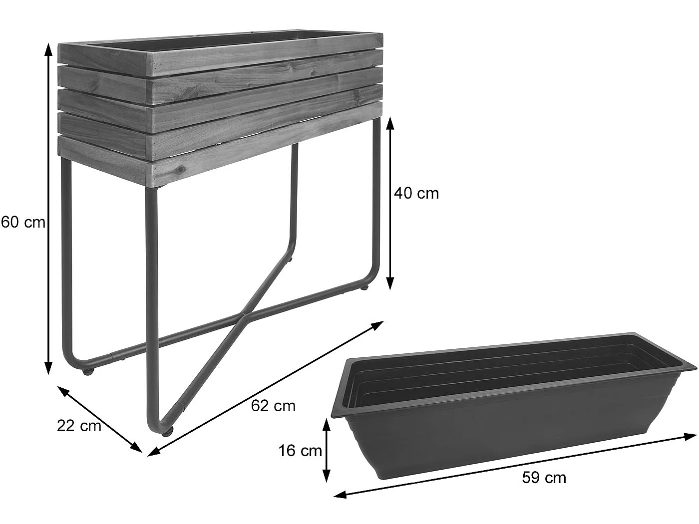 Skrzynka na rośliny MCW-L25