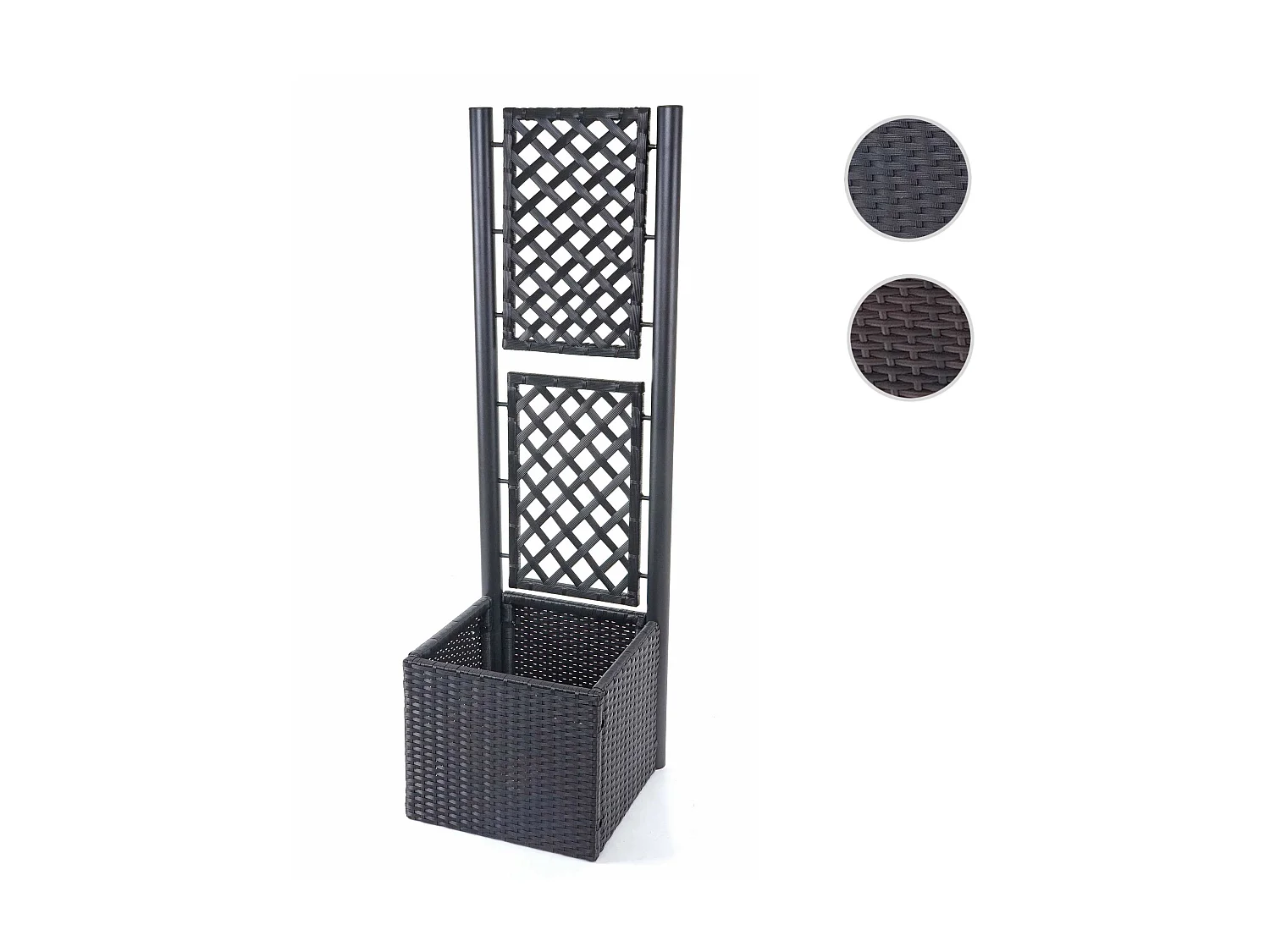 Treillis en poly rotin MCW-D76,  anthracite